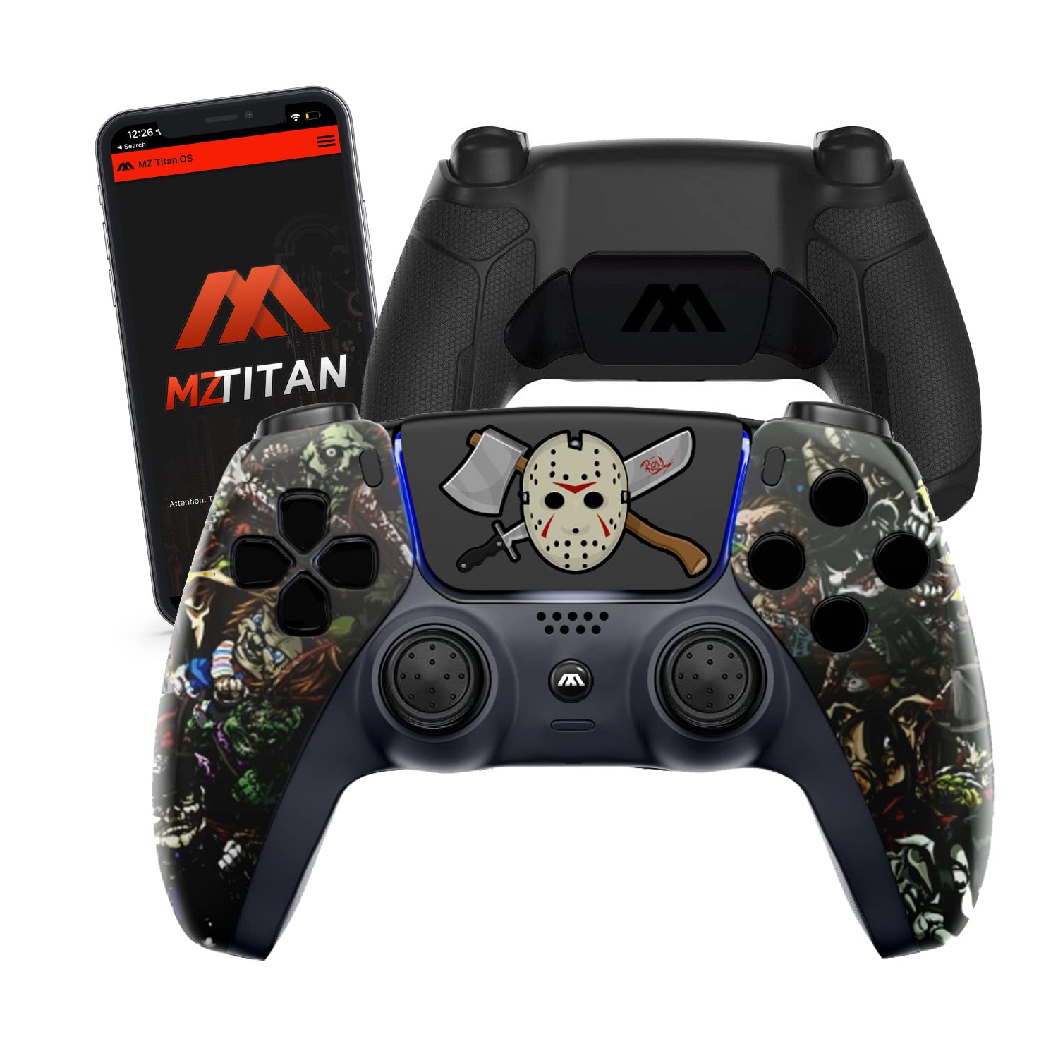 Scary Extreme ModdedZone Smart Modded Controller, Anti Recoil 2 Remap Buttons, Interchangeable Thumbsticks, Hair Triggers, Tactical Buttons