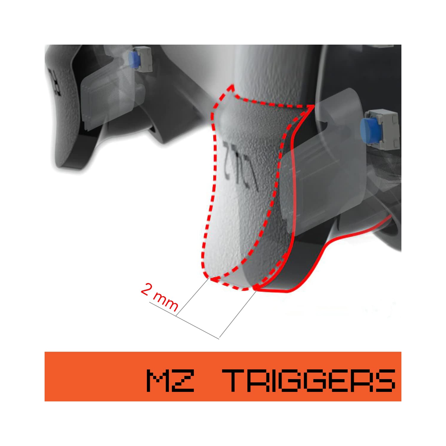 Scary Extreme ModdedZone Smart Modded Controller, Anti Recoil 2 Remap Buttons, Interchangeable Thumbsticks, Hair Triggers, Tactical Buttons