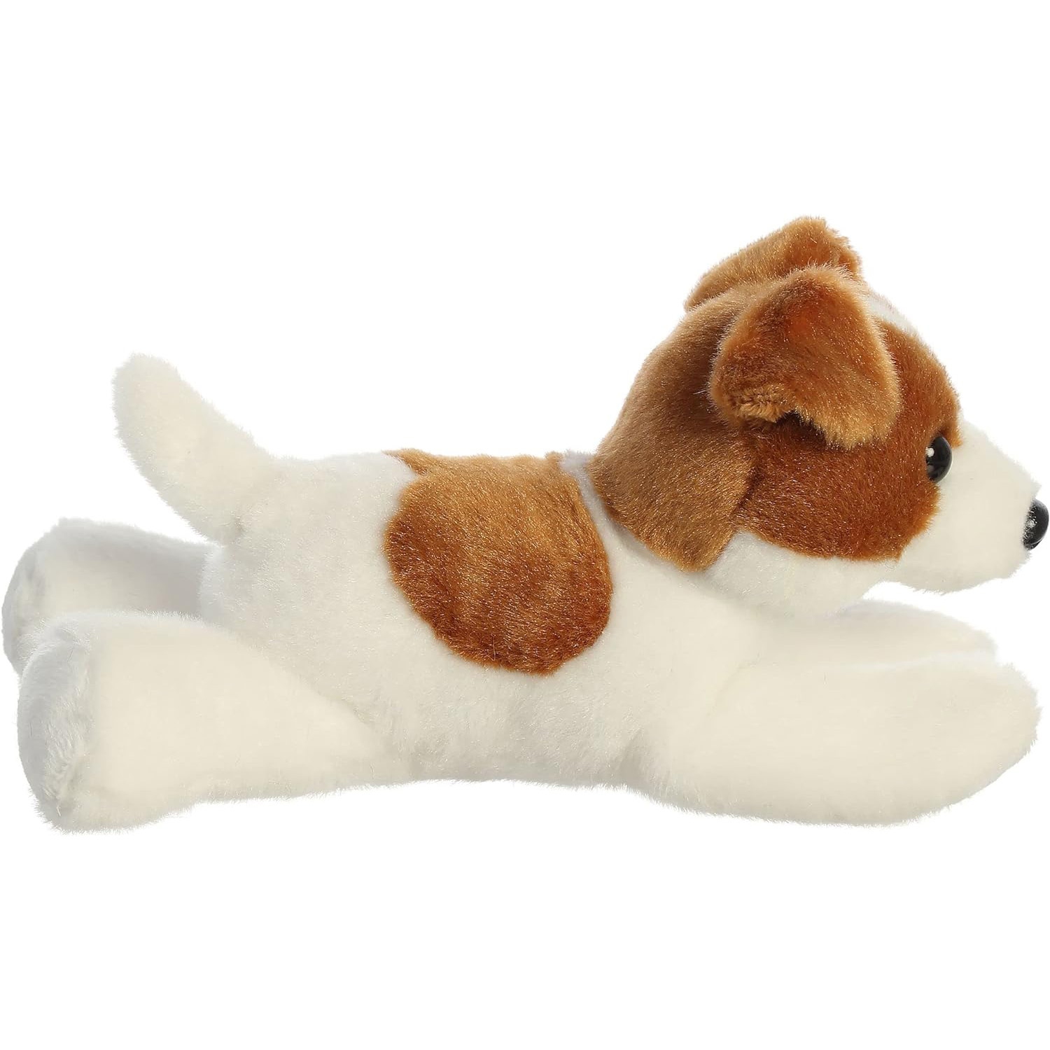 Animal en peluche Mini Flopsie Jackie Russell Terrier d'Aurora adorable - Brun 8 po