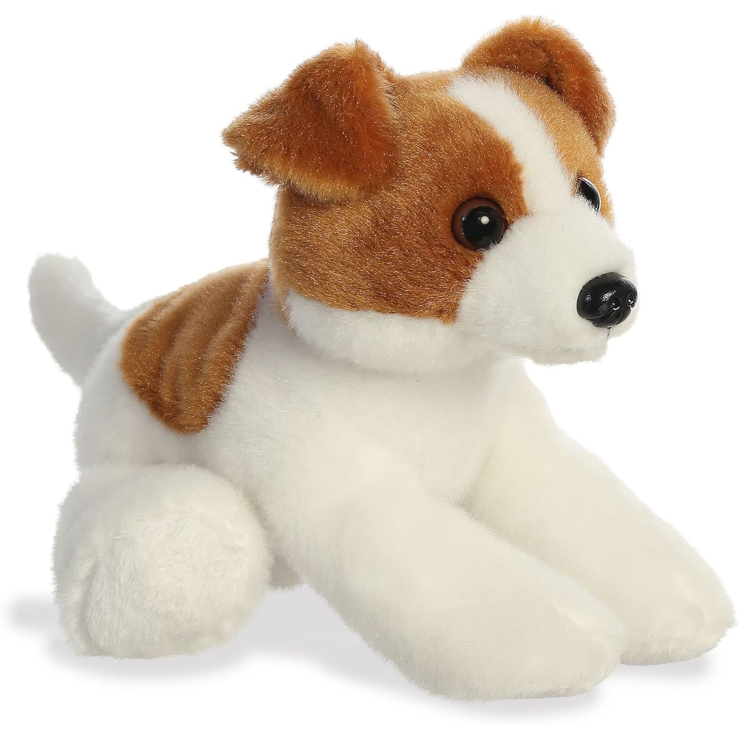 Animal en peluche Mini Flopsie Jackie Russell Terrier d'Aurora adorable - Brun 8 po