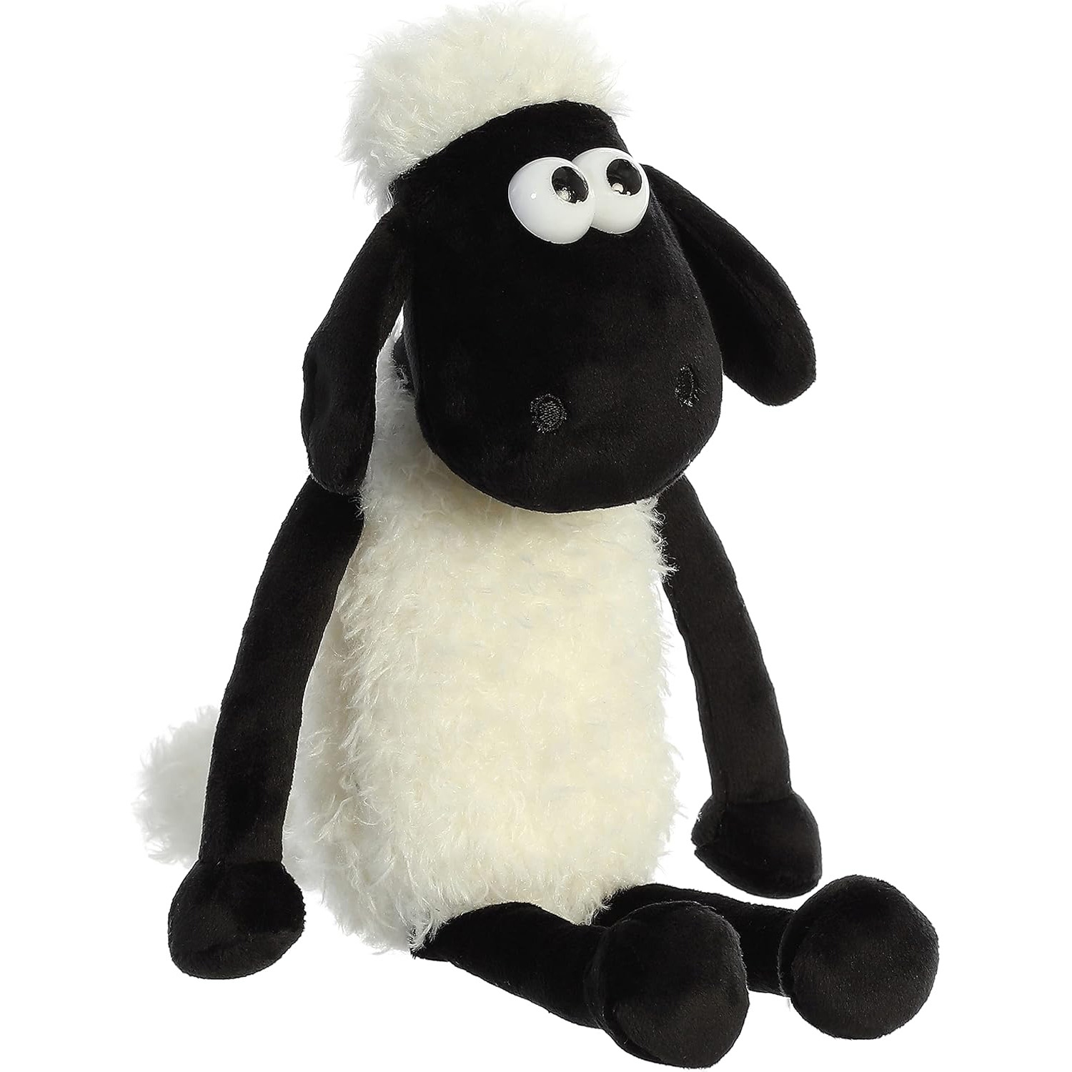 Animal en peluche amusant Shaun the Sheep d'Aurora - Blanc - 11 po