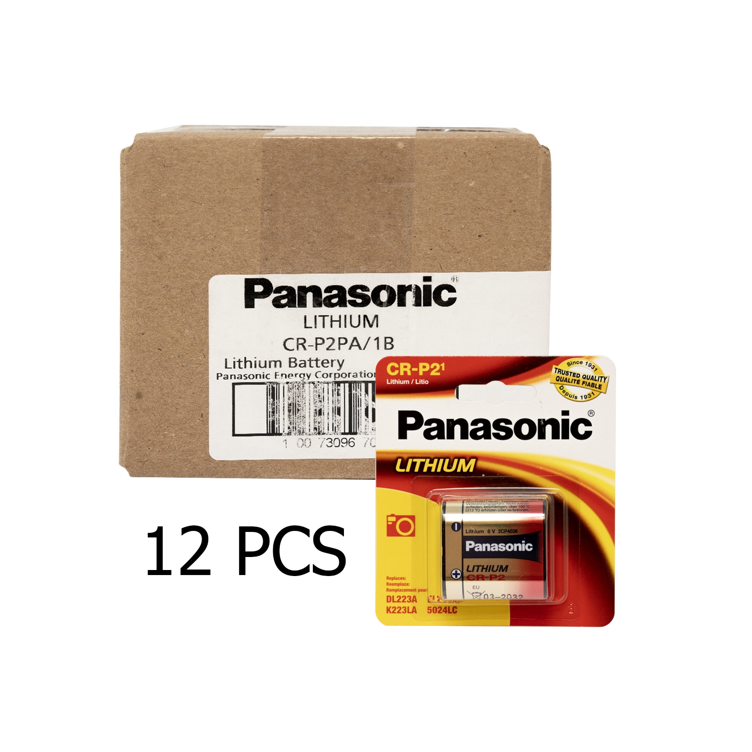 CRP2 Panasonic 6 Volt Lithium Batteries (Box of 12)