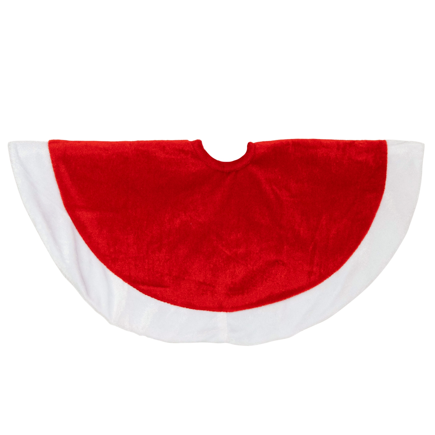18" Red and White Traditional Mini Christmas Tree Skirt