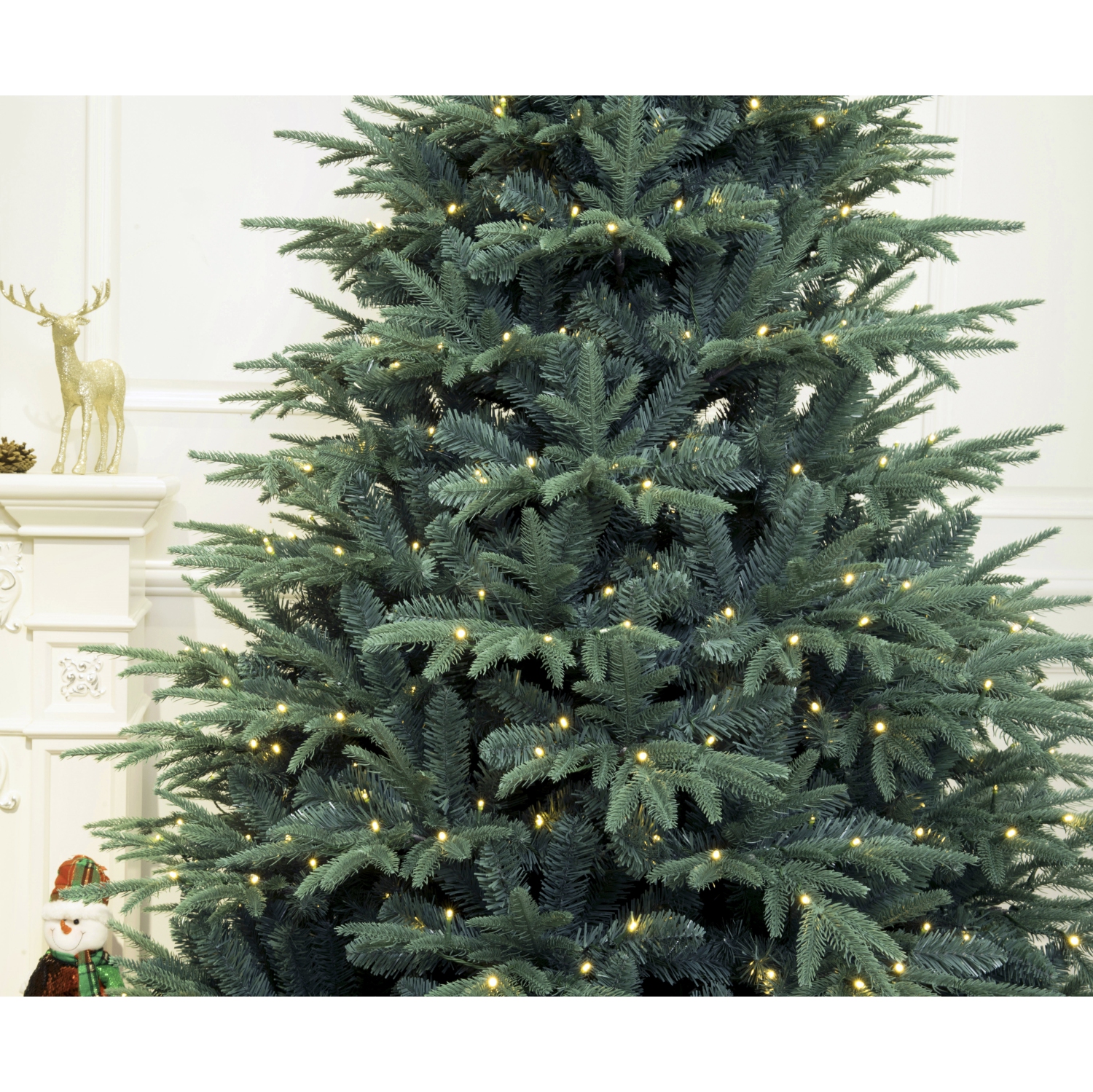 Sapin de Noël en pin bleu GLACÉ Colorado de 4 pi illuminé par des lumières DEL Holiday Stuff