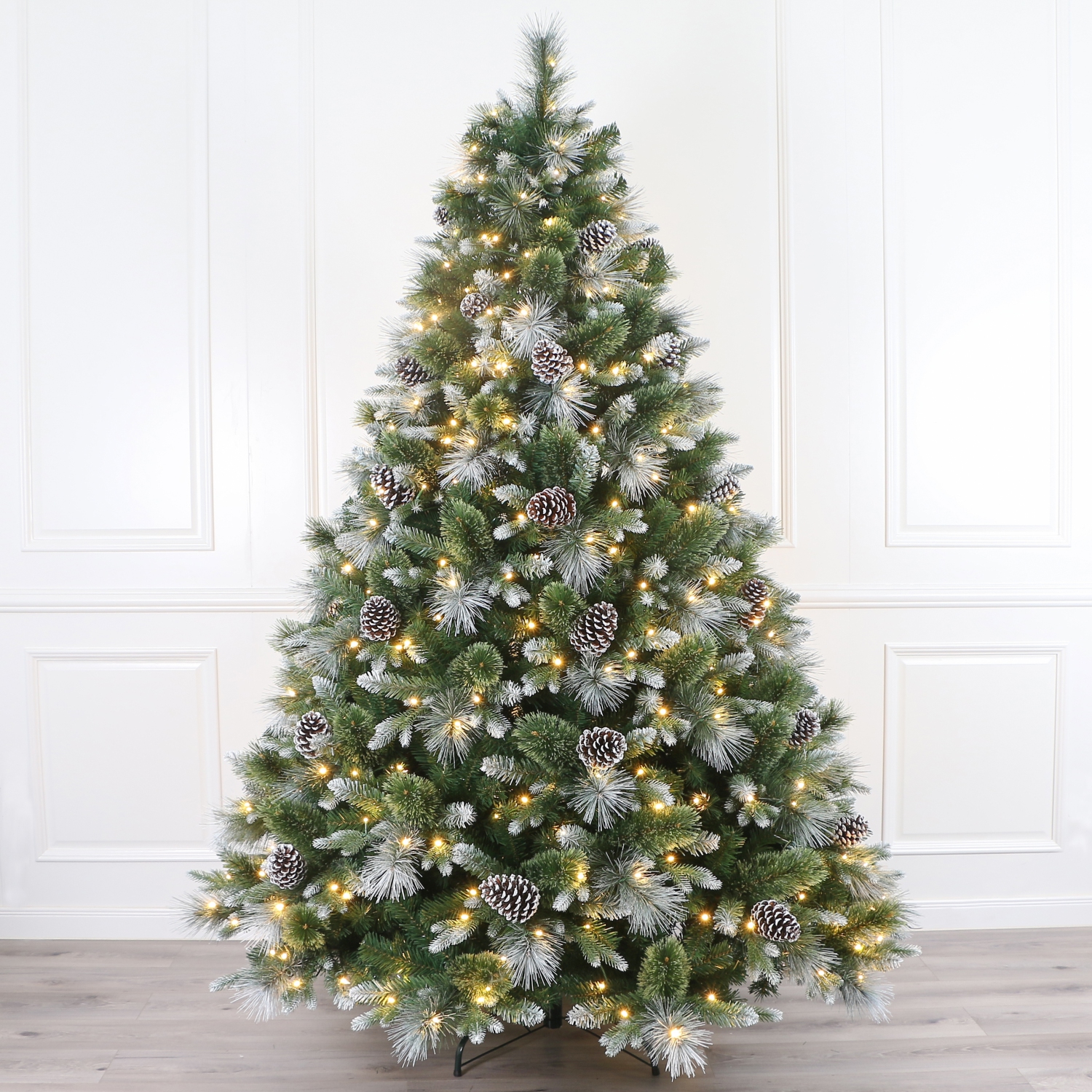 Holiday Stuff 5ft Frosted White Spruce Christmas Tree Pre-lit with LED lights