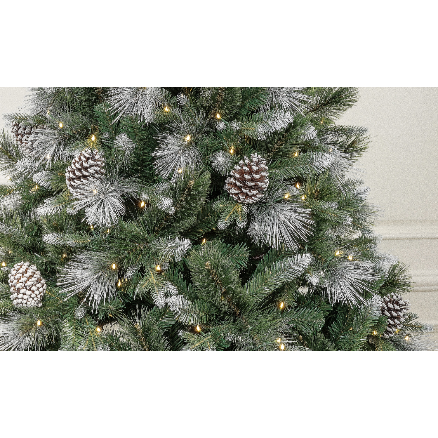 Holiday Stuff 5ft Frosted White Spruce Christmas Tree Pre-lit with LED lights