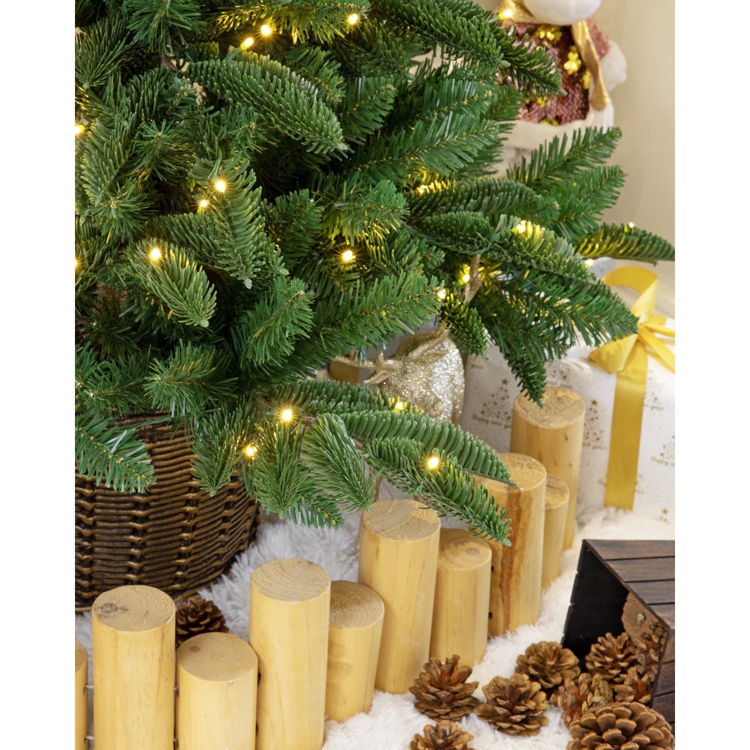 Sapin de Noël artificiel en pot Mountain Fraser, 4 pi, illuminé par DEL