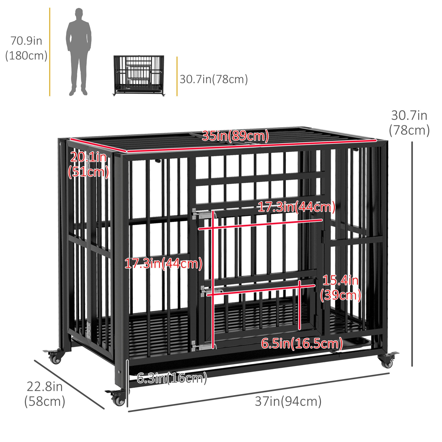 37 inch dog store crate