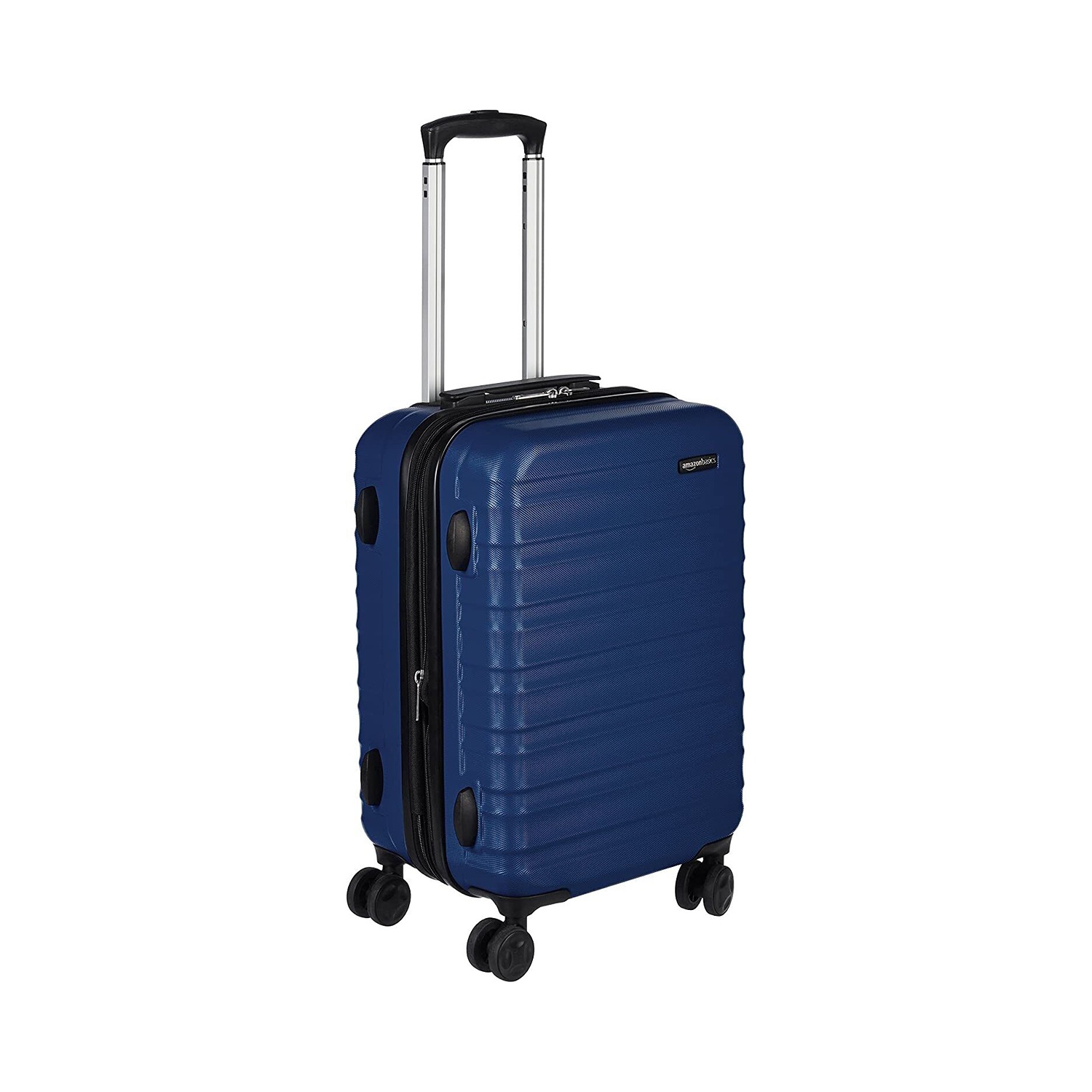 AmazonBasics 20 Inches Hardside Carry-On Spinner Travel Luggage - Navy Blue