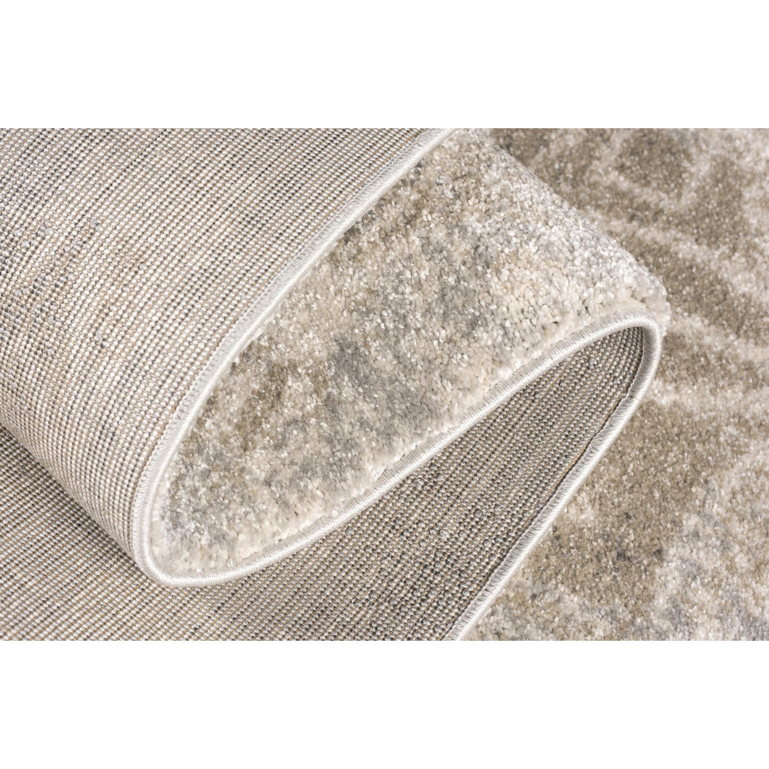 Tapis d'intérieur traditionnel à motif de treillis gris/brun Branch vieilli