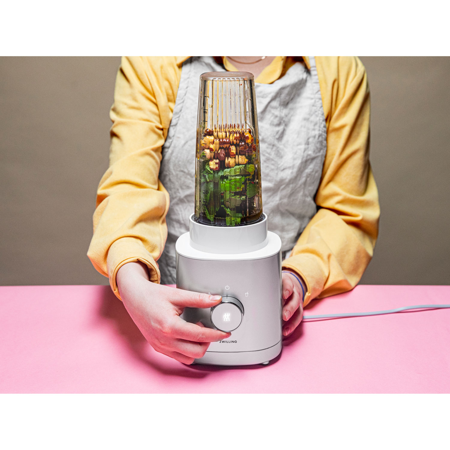 Zwilling Compact Enfinigy 550L 500-Watts Personal Blender - Silver and White