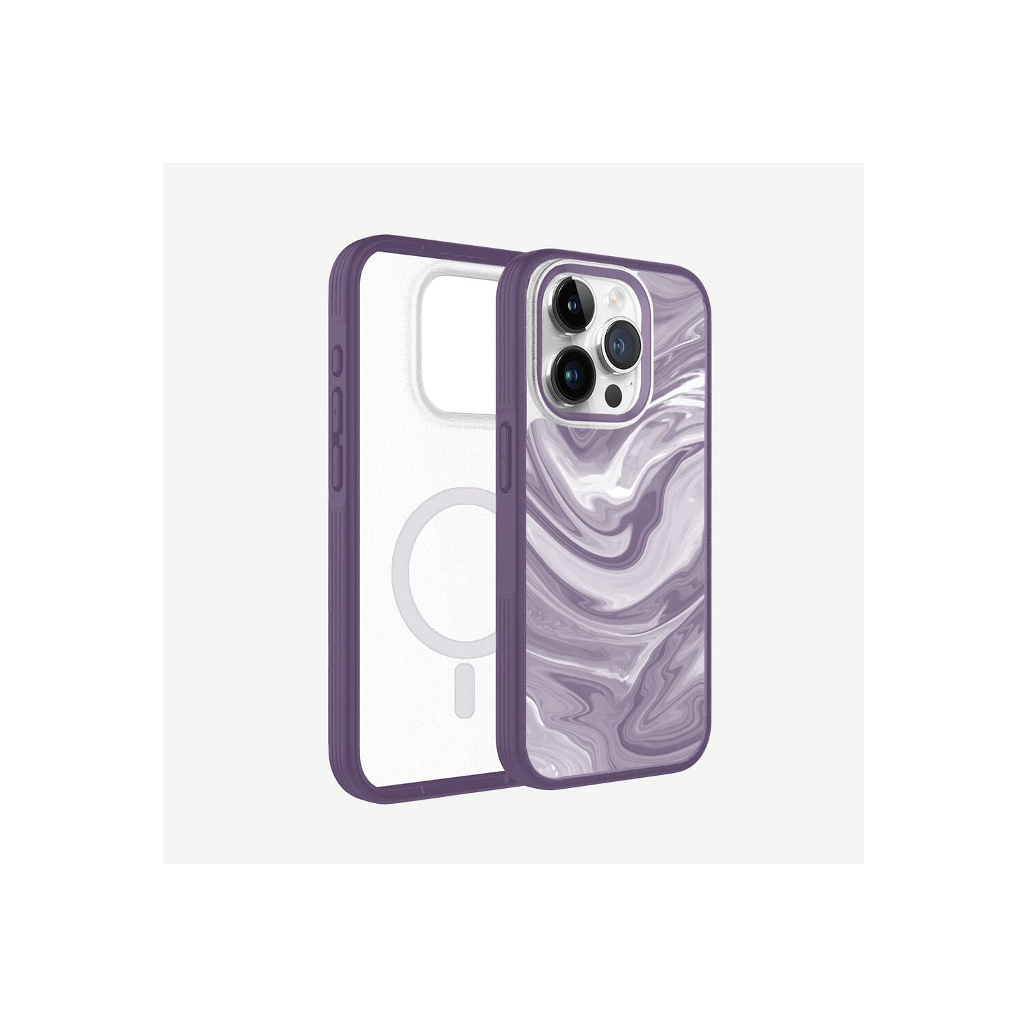 iPhone 15 Pro Max Case With MagSafe - Purple Swirl