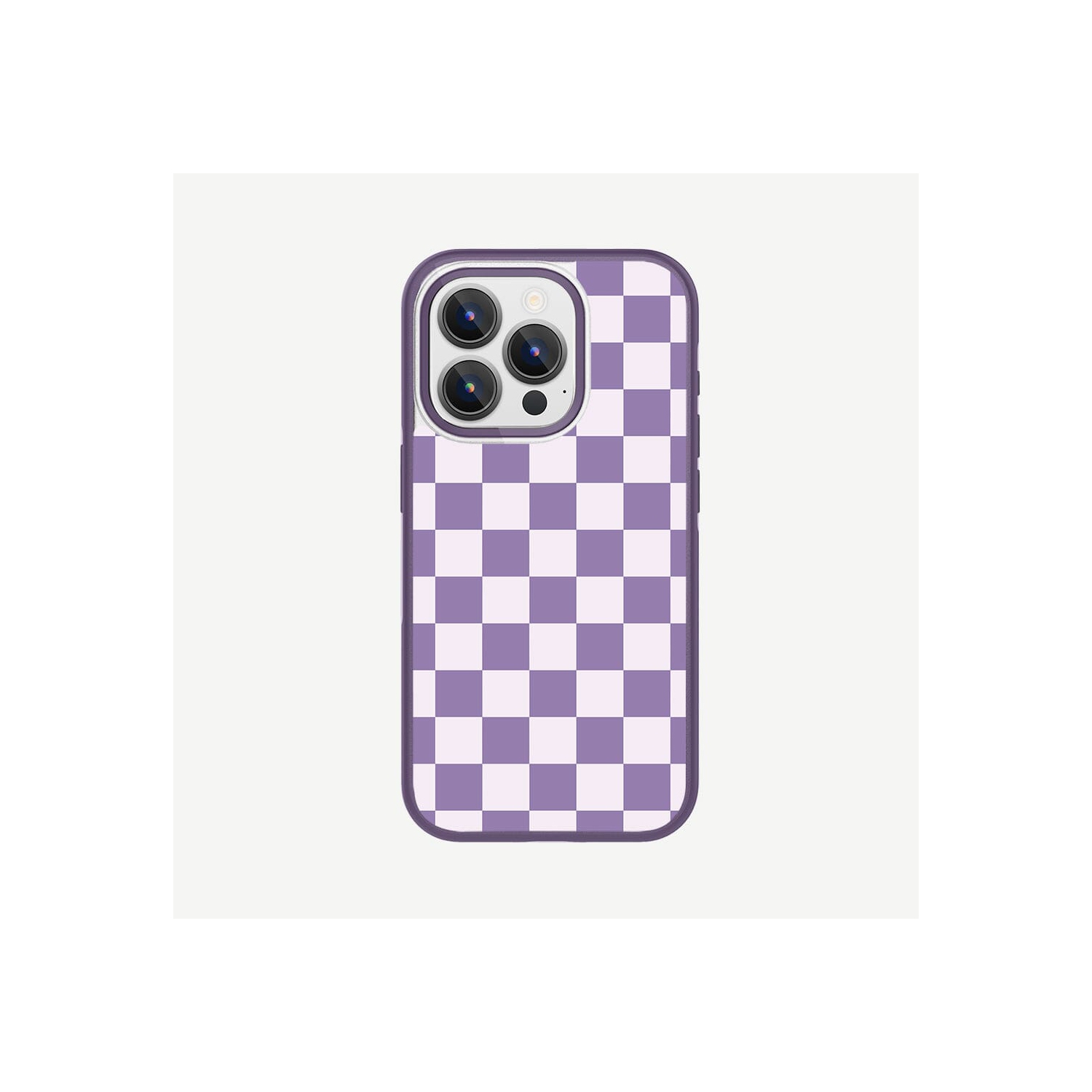 iPhone 15 Pro Max Case With MagSafe - Purple Checkerboard