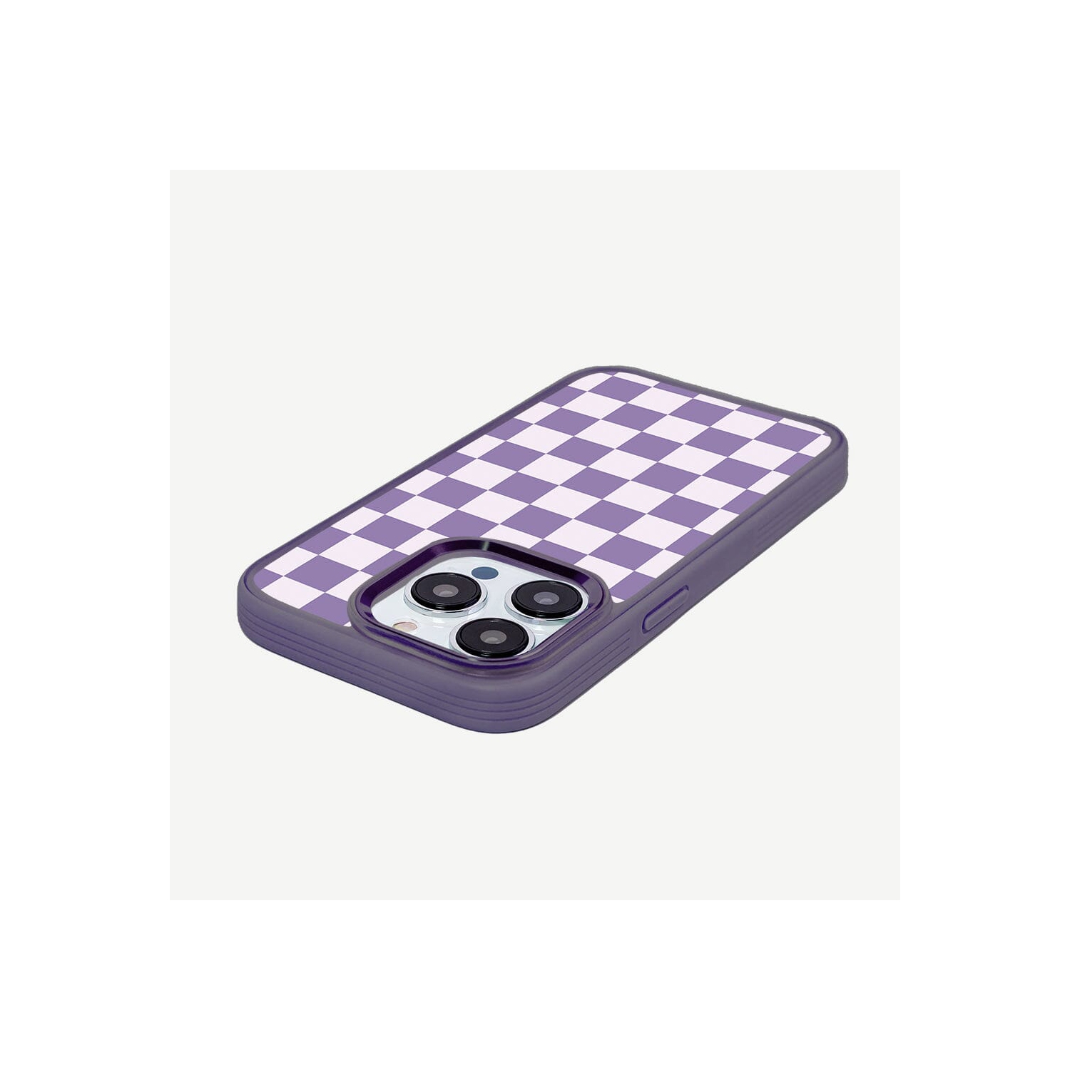 iPhone 15 Pro Max Case With MagSafe - Purple Checkerboard