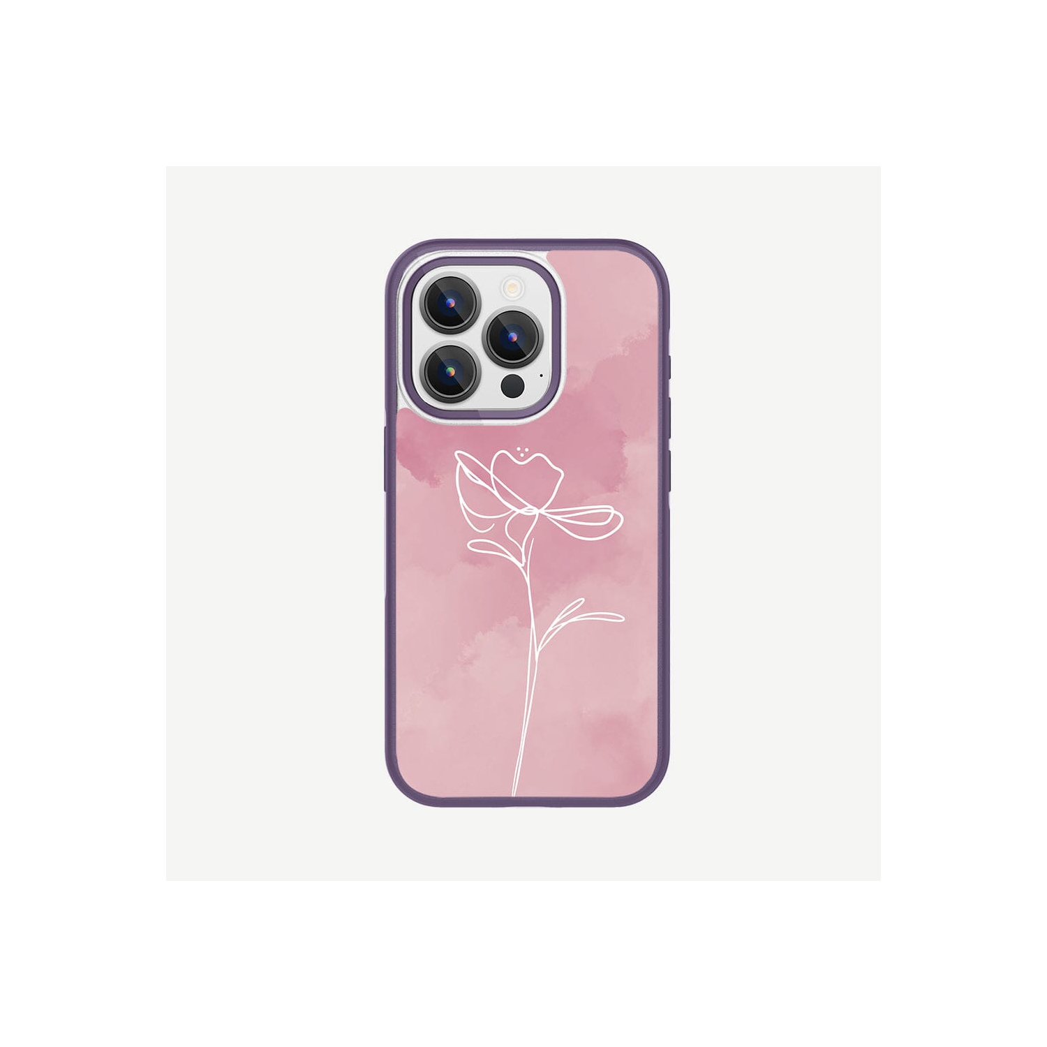 iPhone 15 Pro Max Case With MagSafe - Pink Flower