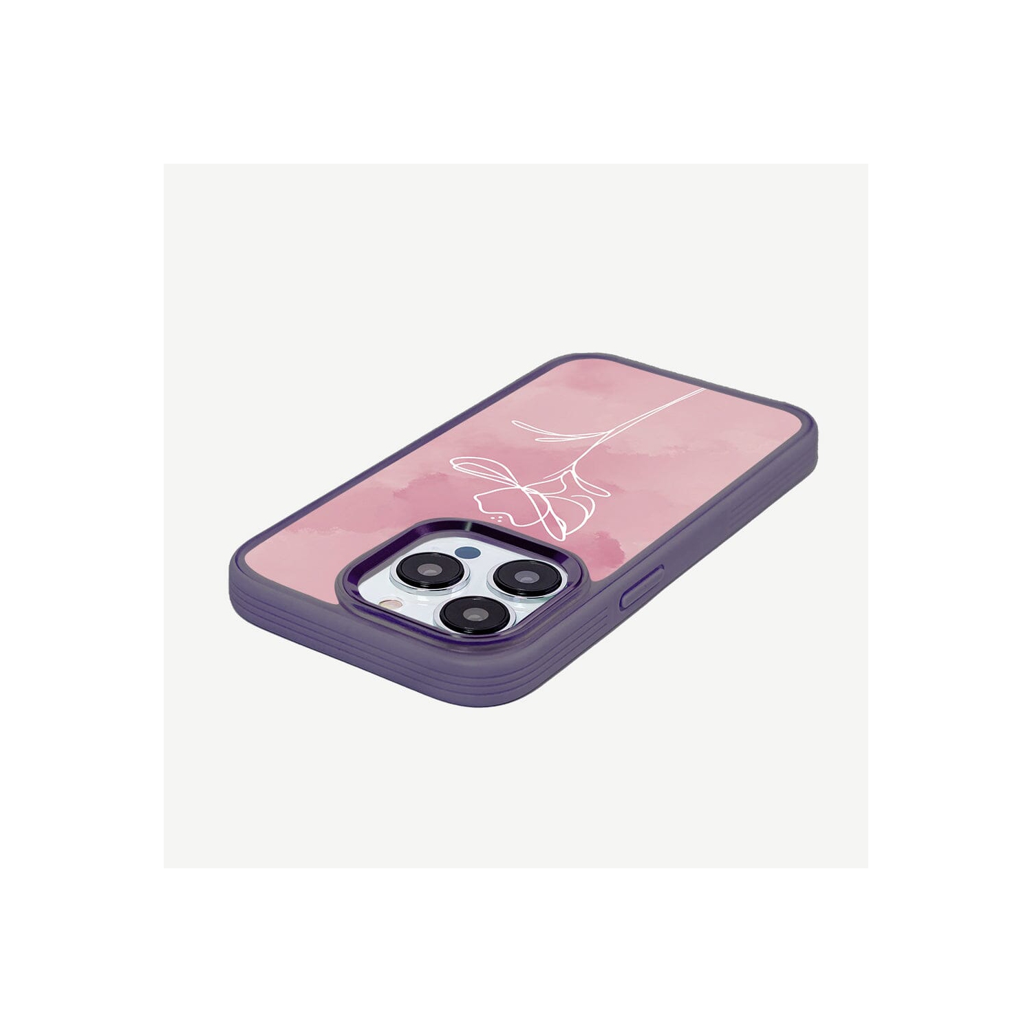 iPhone 15 Pro Max Case With MagSafe - Pink Flower