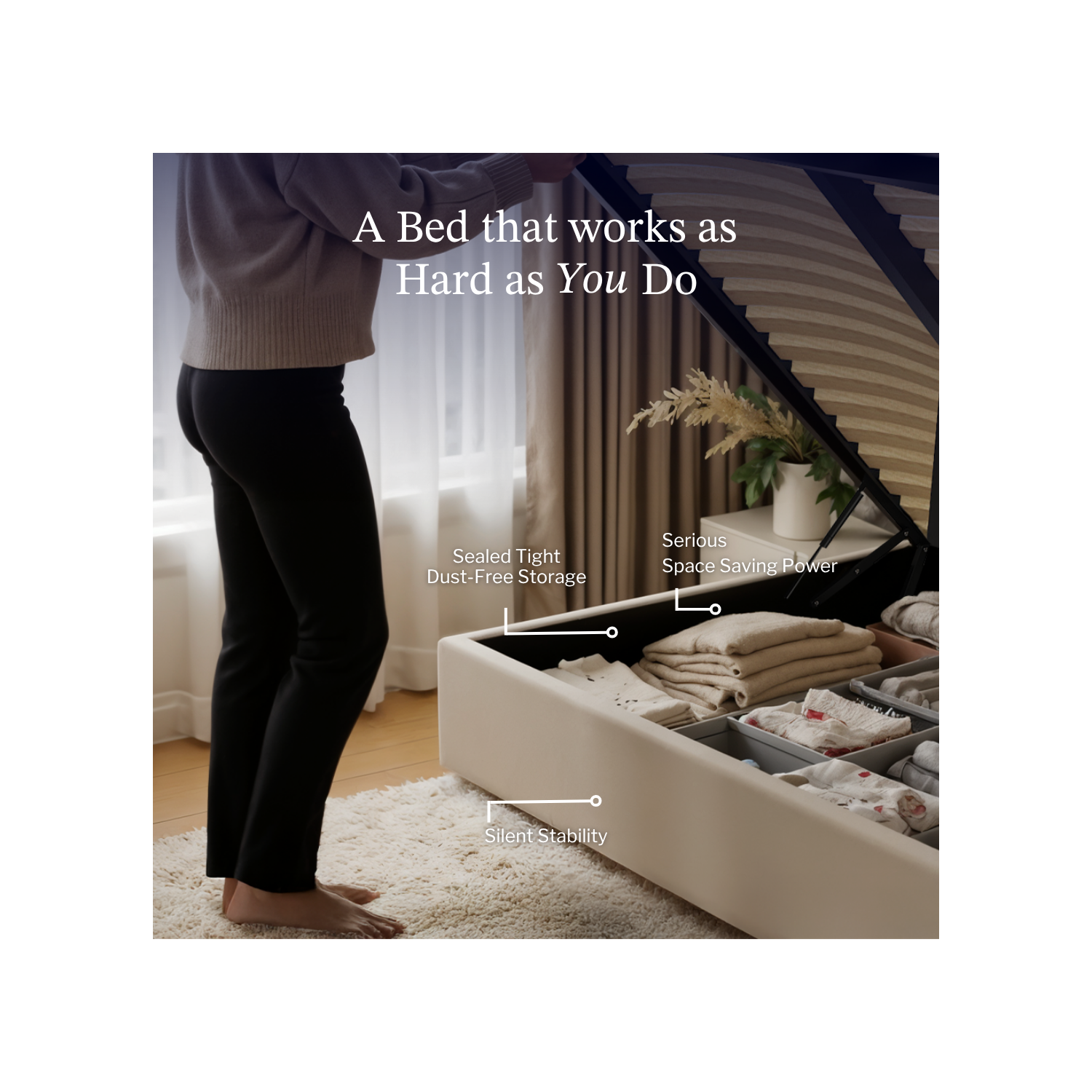 Aykah Velvet Upholstered Tufted Storage Bed, Foam Filled Luxury Fabric, Low Profile Platform, Metal Bed Frame with High Headboard, Wood Slat Support,