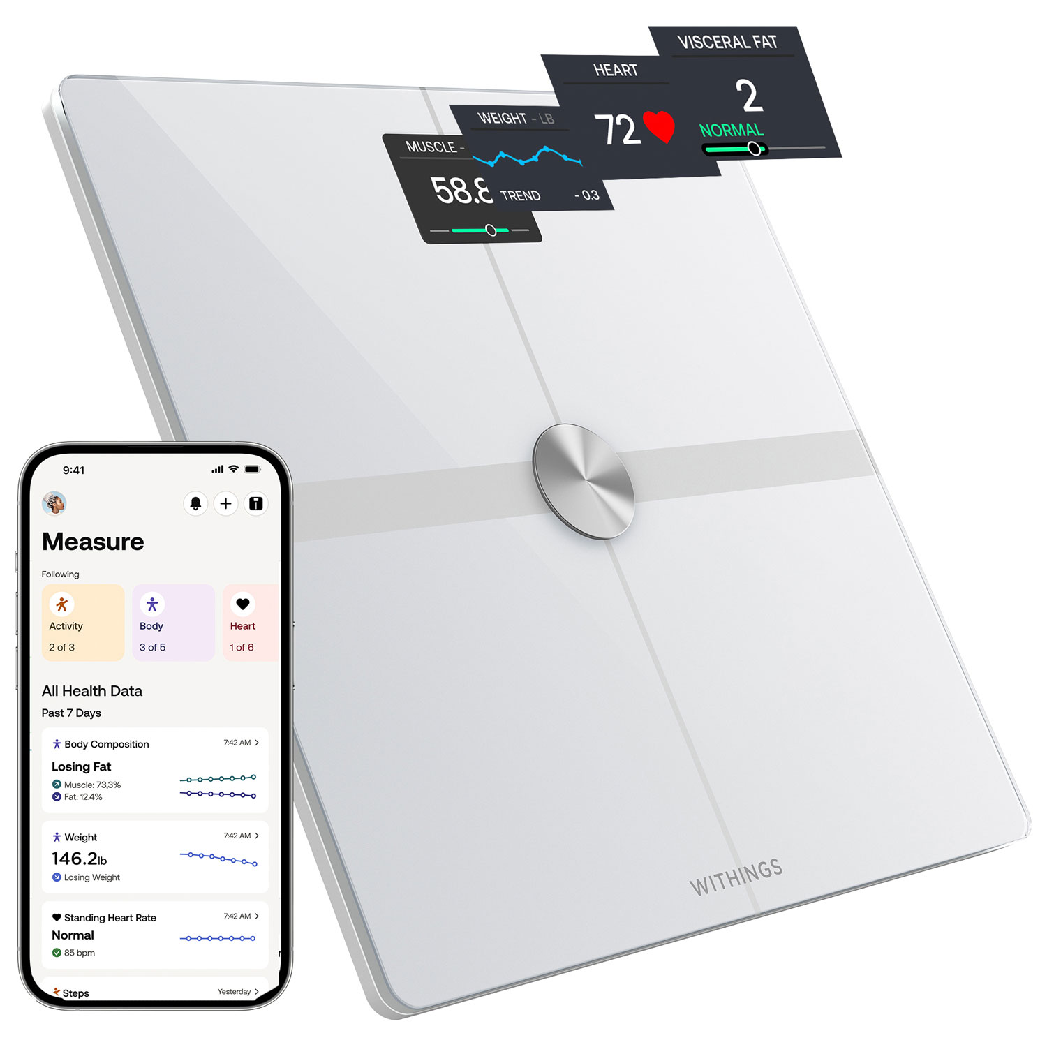 Withings Body Smart Wi-Fi Digital Smart Scale - White