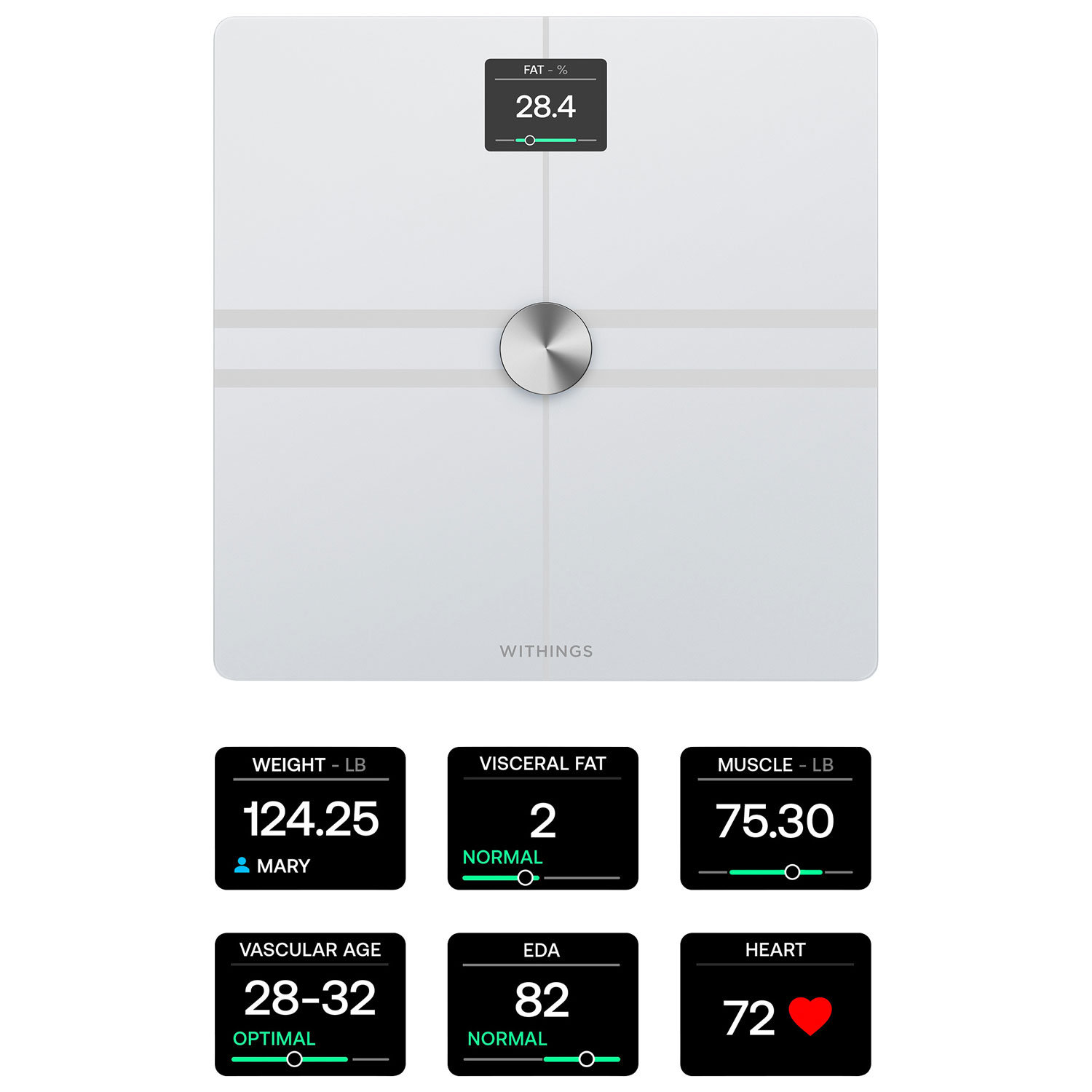 Withing   Body Comp  Wi-Fi Scale ホワイト WITHINGS Body Comp - Scale for Weight and Complete Body