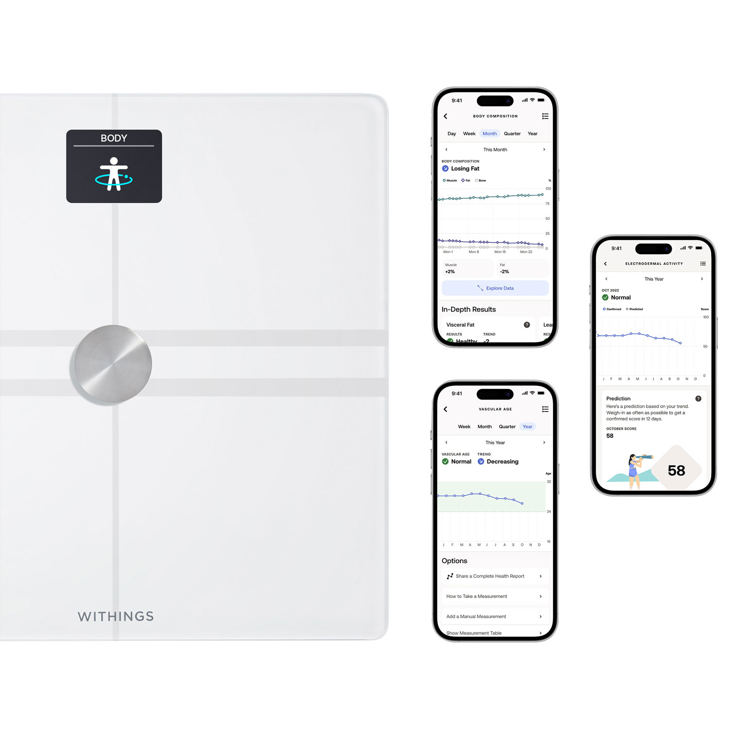 Withings Body Comp Wi-Fi/Bluetooth Smart Scale - White