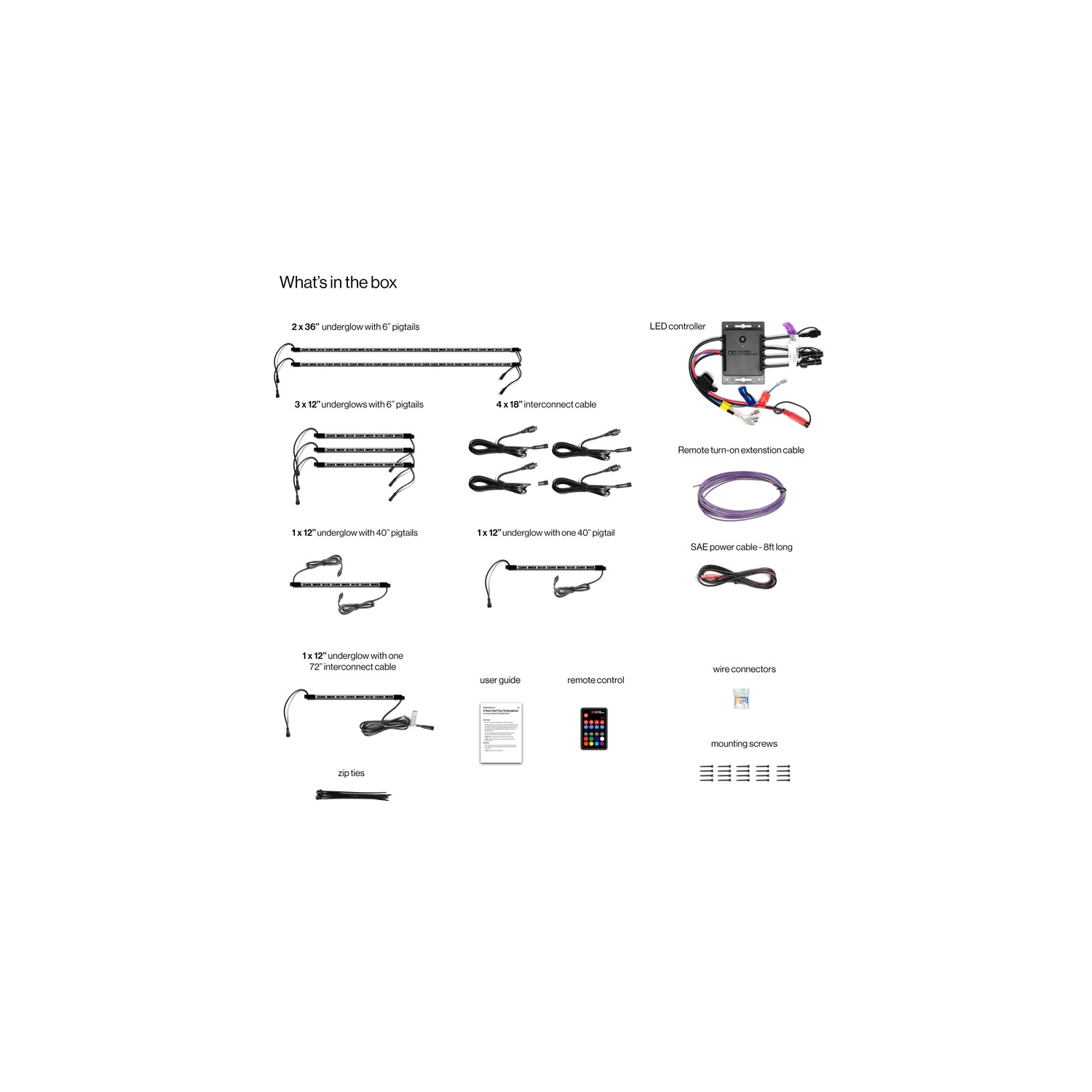 Extreme Strips - 6 Seat Cart + LED Controller