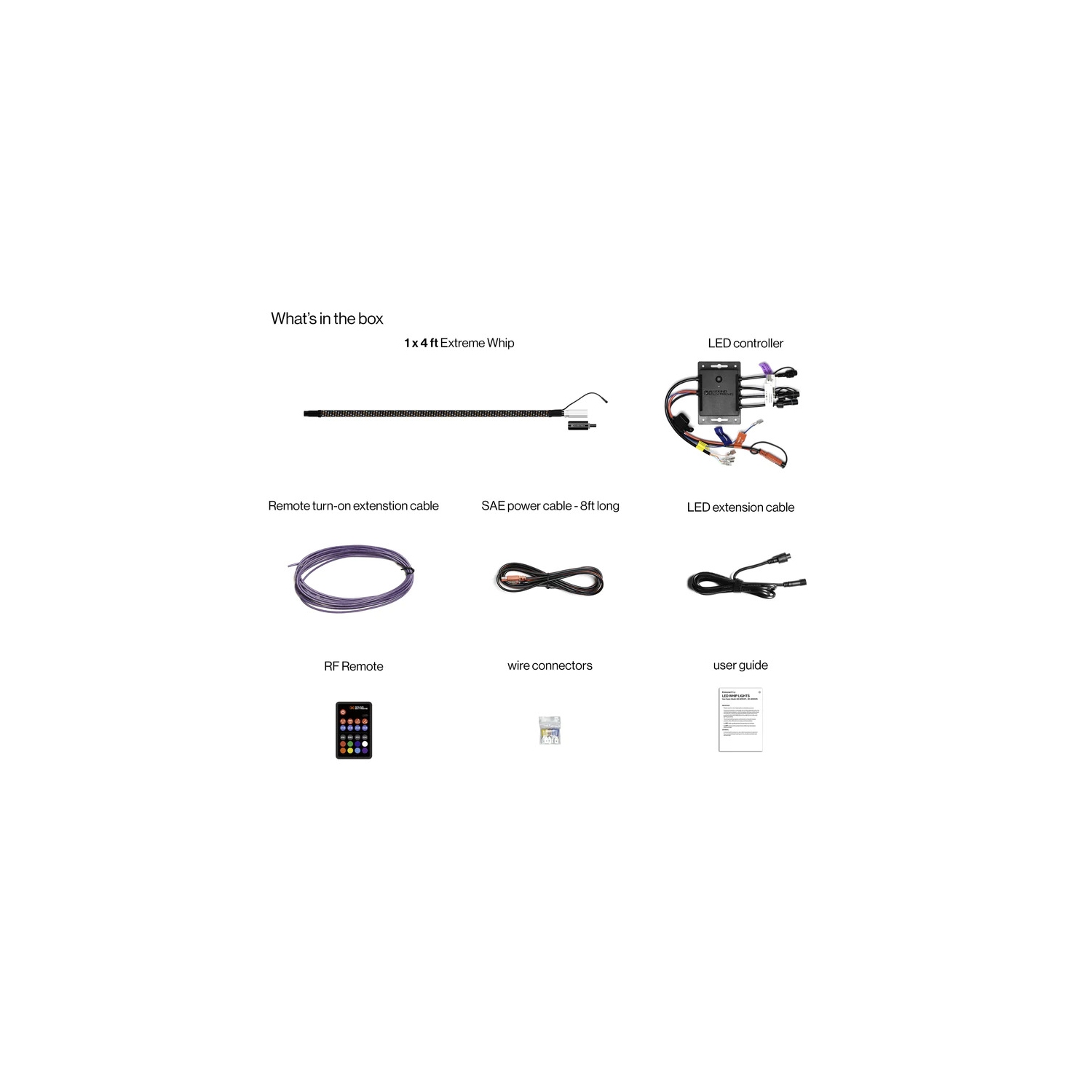 Extreme Whip Kit Qty 1 x 4 Ft plus LEDCast Controller