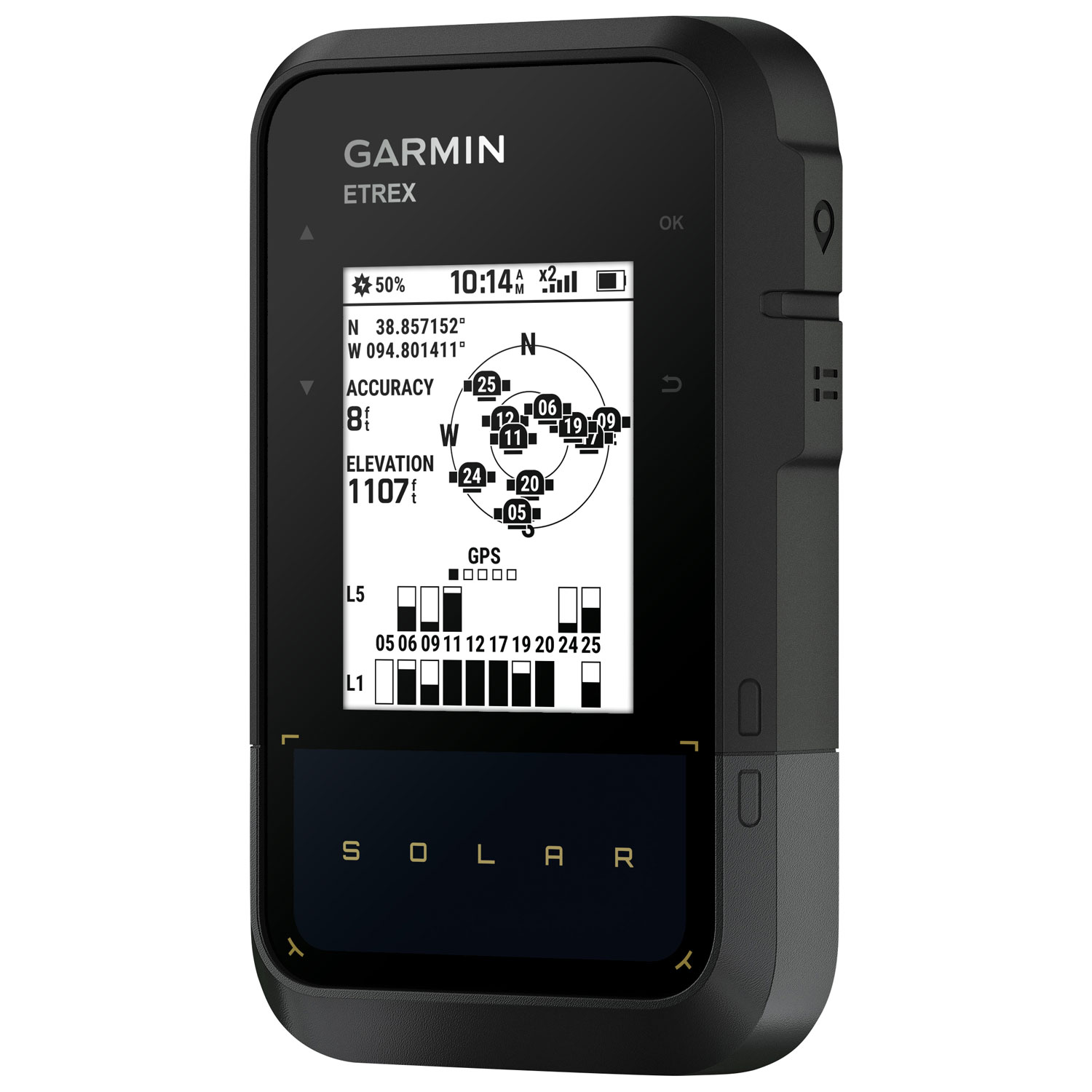 Garmin 2.2" eTrex Solar Handheld GPS