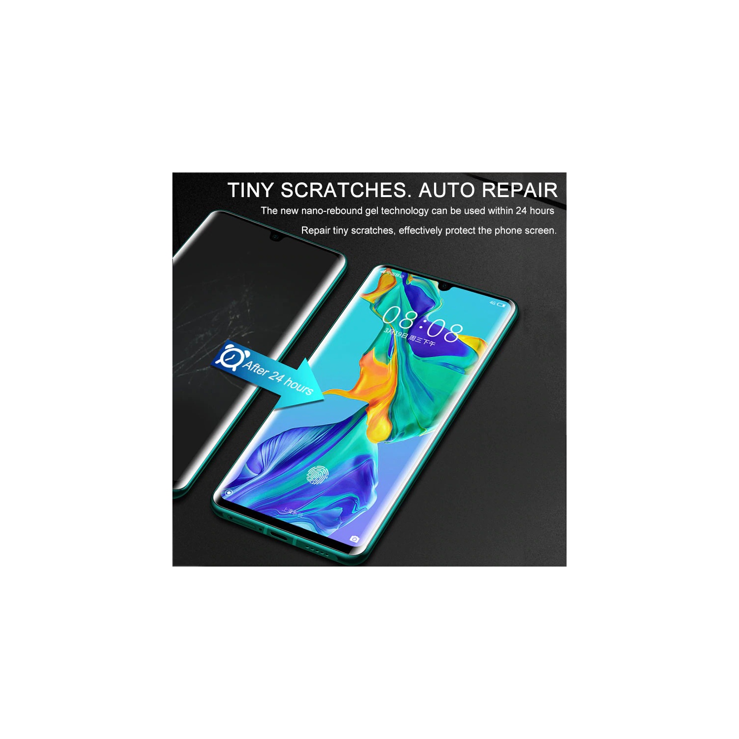 2Pack Screen Protector for Huawei P30 Pro, 2.5D Edge 9H Hardness HD Clear Lite Tempered Glass Film HD