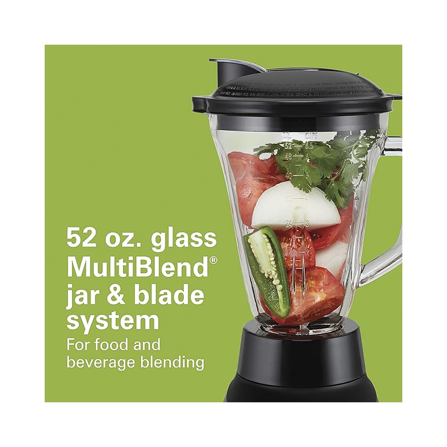 Hamilton Beach 800W 3 in 1 Multi Blender with Food Processor Attachment - Black