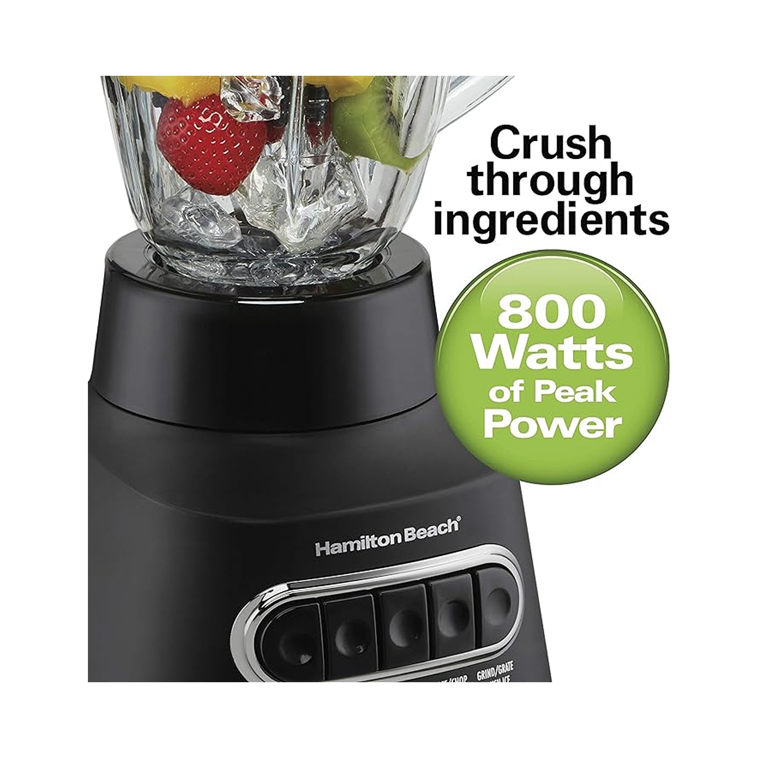 Hamilton Beach 800W 3 in 1 Multi Blender with Food Processor Attachment - Black