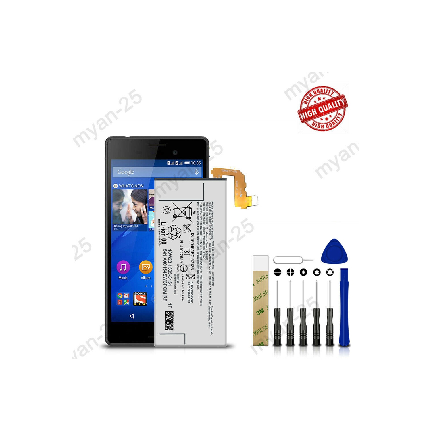 (CABLESHARK) COMPATIBLE For Sony Xperia XZ Premium G8142 G8141 Dual Replacement Battery LIP1642ERPC With Tool kit (FREE SHIPPING)