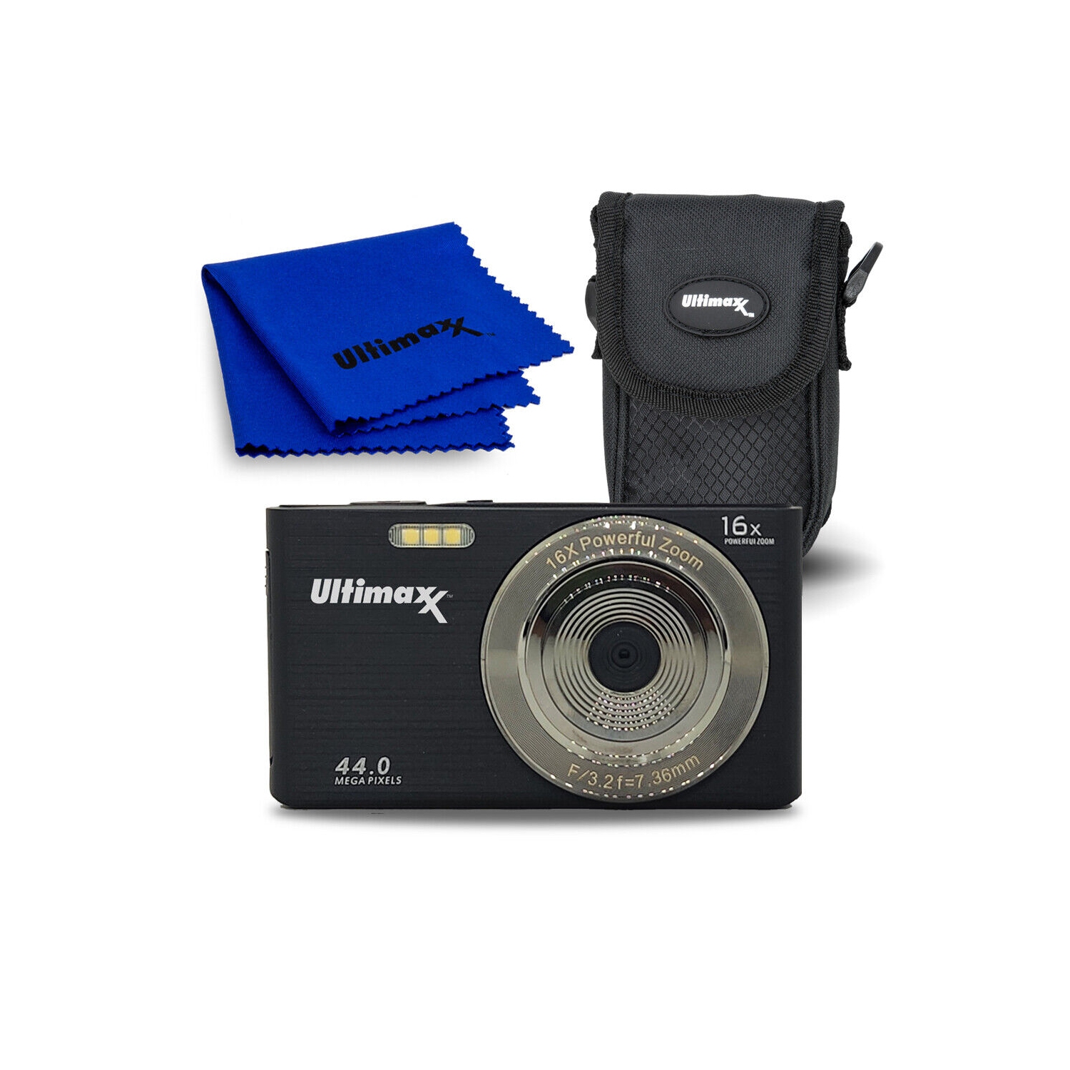 Ultimaxx 44MP Digital Compact Camera with 16x Digital Zoom w/ 32GB Card Kit