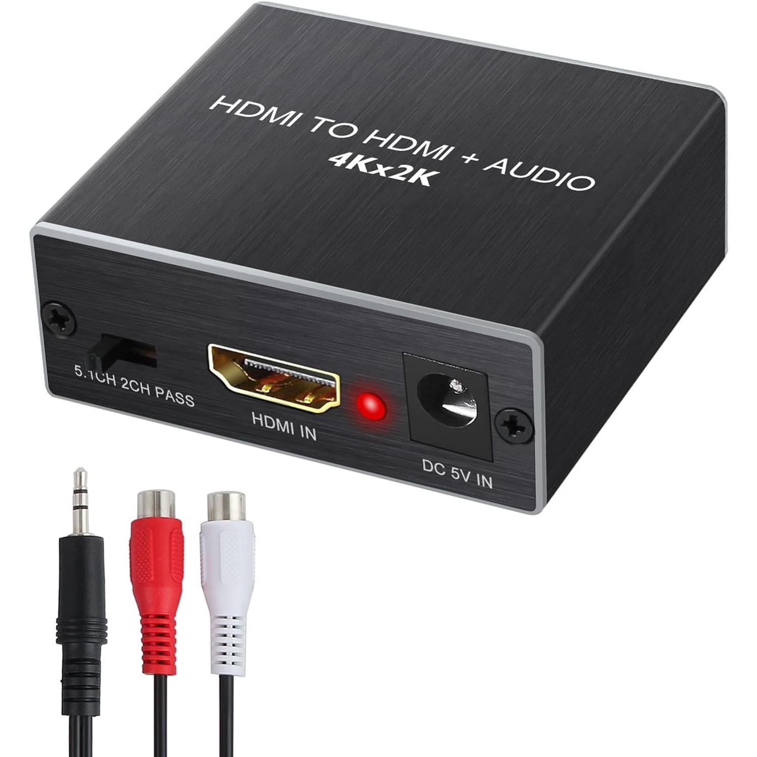 HDMI Audio Extractor Converter HDMI to Optical TOSLINK SPDIF + HDMI with 3.5mm Stereo Audio Splitter Adapter