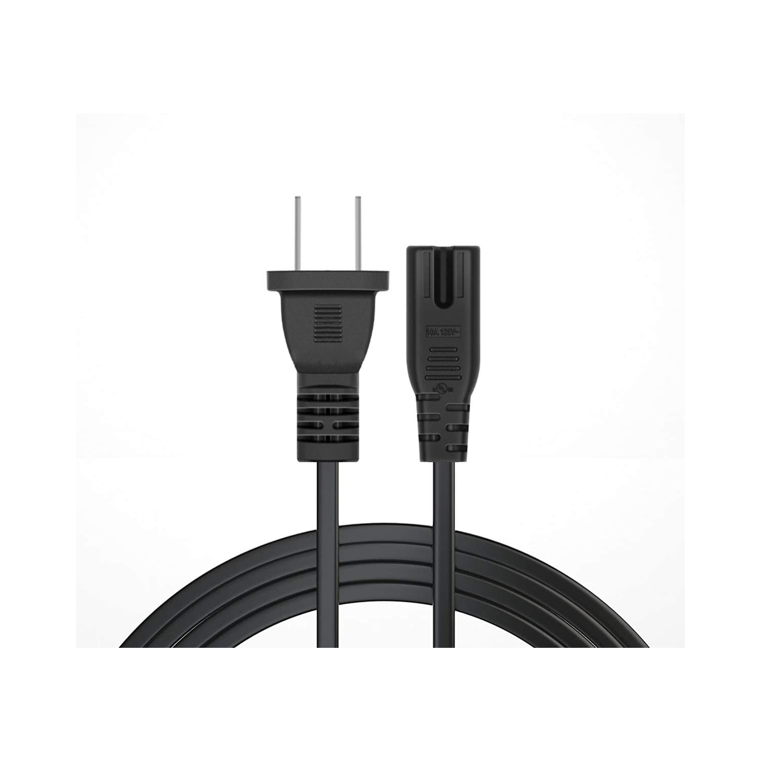 Câble d'alimentation de téléviseur 6ft Câble à 2 broches; Cordon d'alimentation c.a.; Adaptateur de chargement; portable pour mince câble