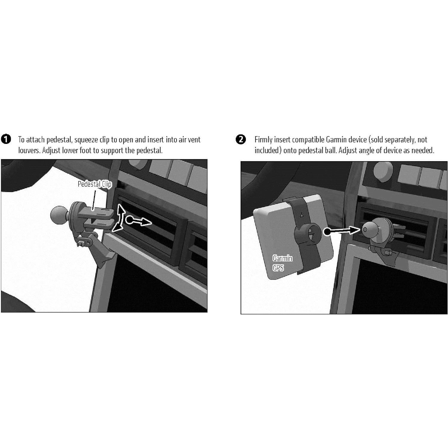 GN057 Removable Swivel Air Vent GPS Car Mount Holder for Garmin GPS