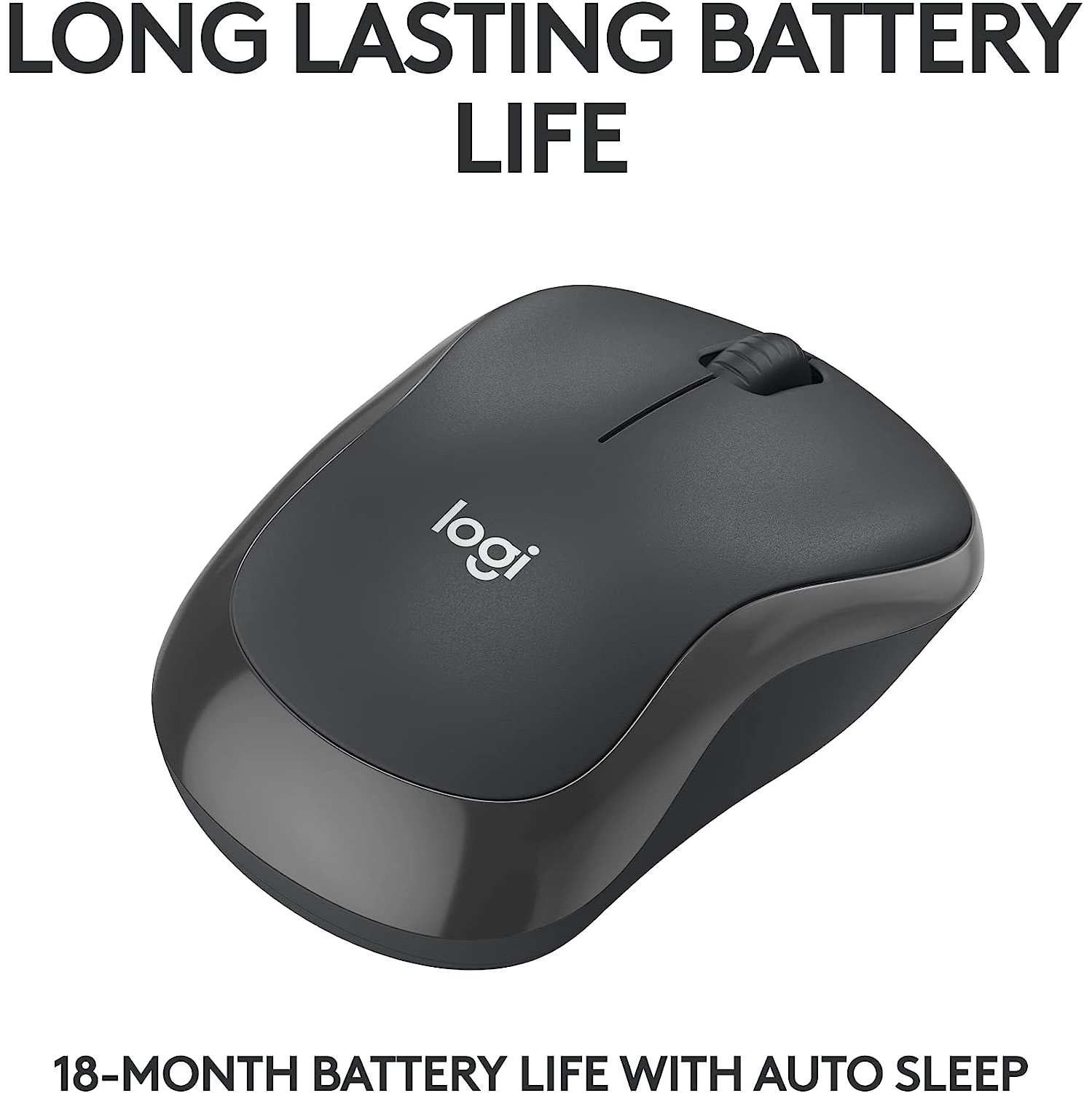 M240 Silent Bluetooth Mouse, Wireless, Compact, Portable, Smooth Tracking, 18-Month Battery, for Windows,