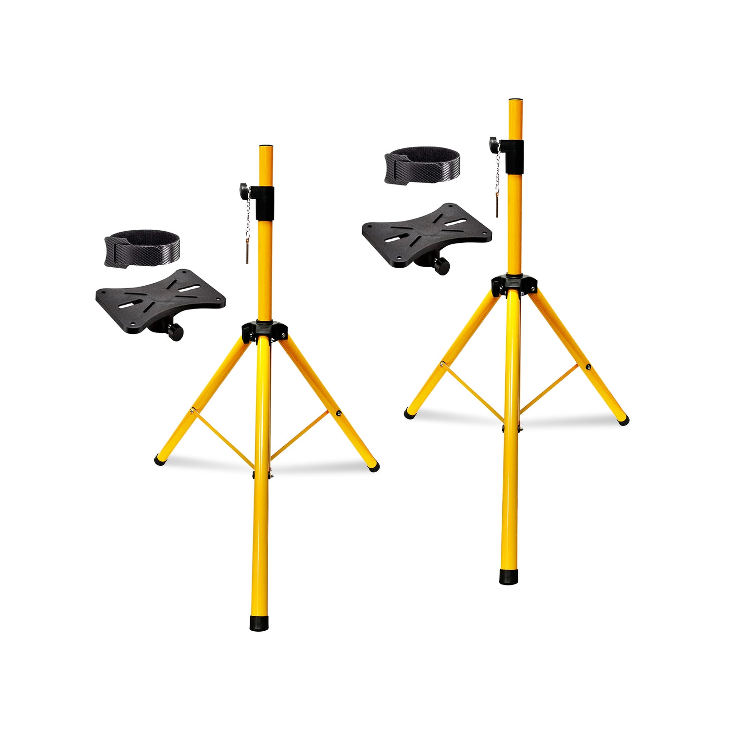 5 Core Speakers Stands 1 Piece Yellow Height Adjustable Tripod PA Monitor Holder for Large Speakers DJ Stand Para Bocinas - SS ECO 2PK YLW WoB