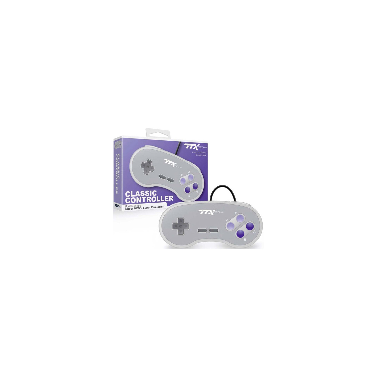 SNES Wired Grey Classic Controller [TTX Tech]