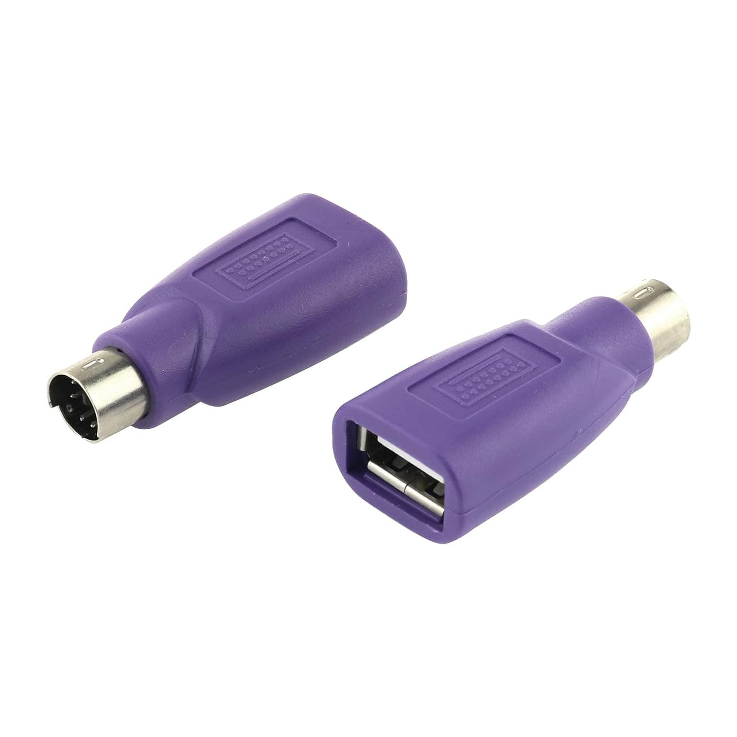 USB to PS2 Adapter 2PCS Purple USB Female to PS/2 Male Converter Adapter for Mouse and Keyboard