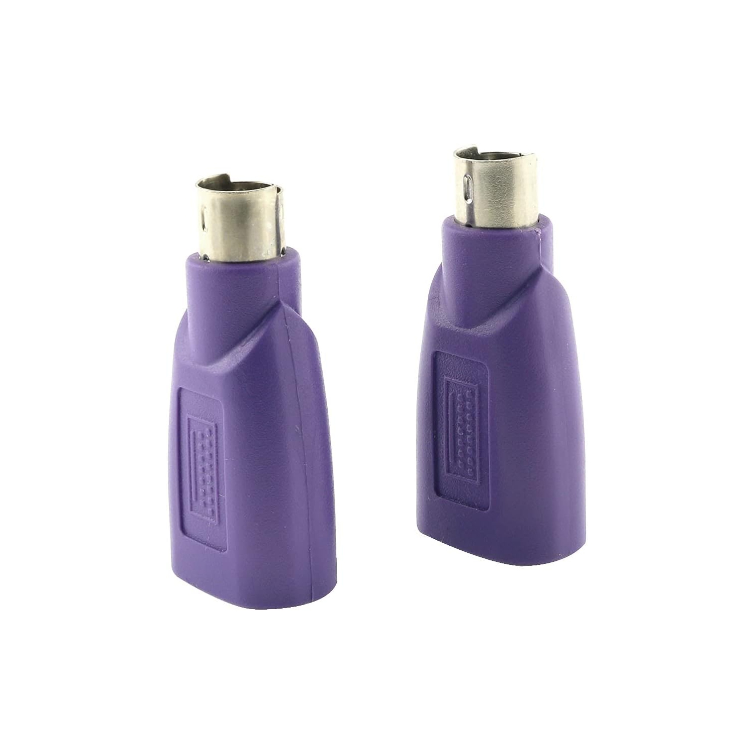 USB to PS2 Adapter 2PCS Purple USB Female to PS/2 Male Converter Adapter for Mouse and Keyboard