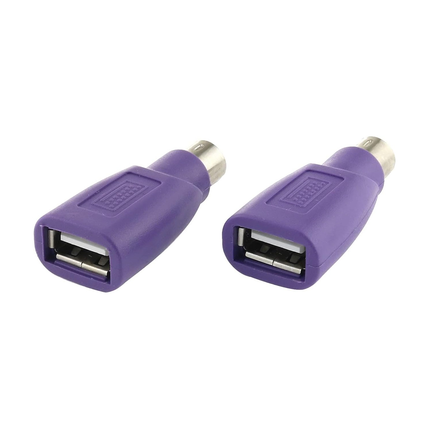 USB to PS2 Adapter 2PCS Purple USB Female to PS/2 Male Converter Adapter for Mouse and Keyboard