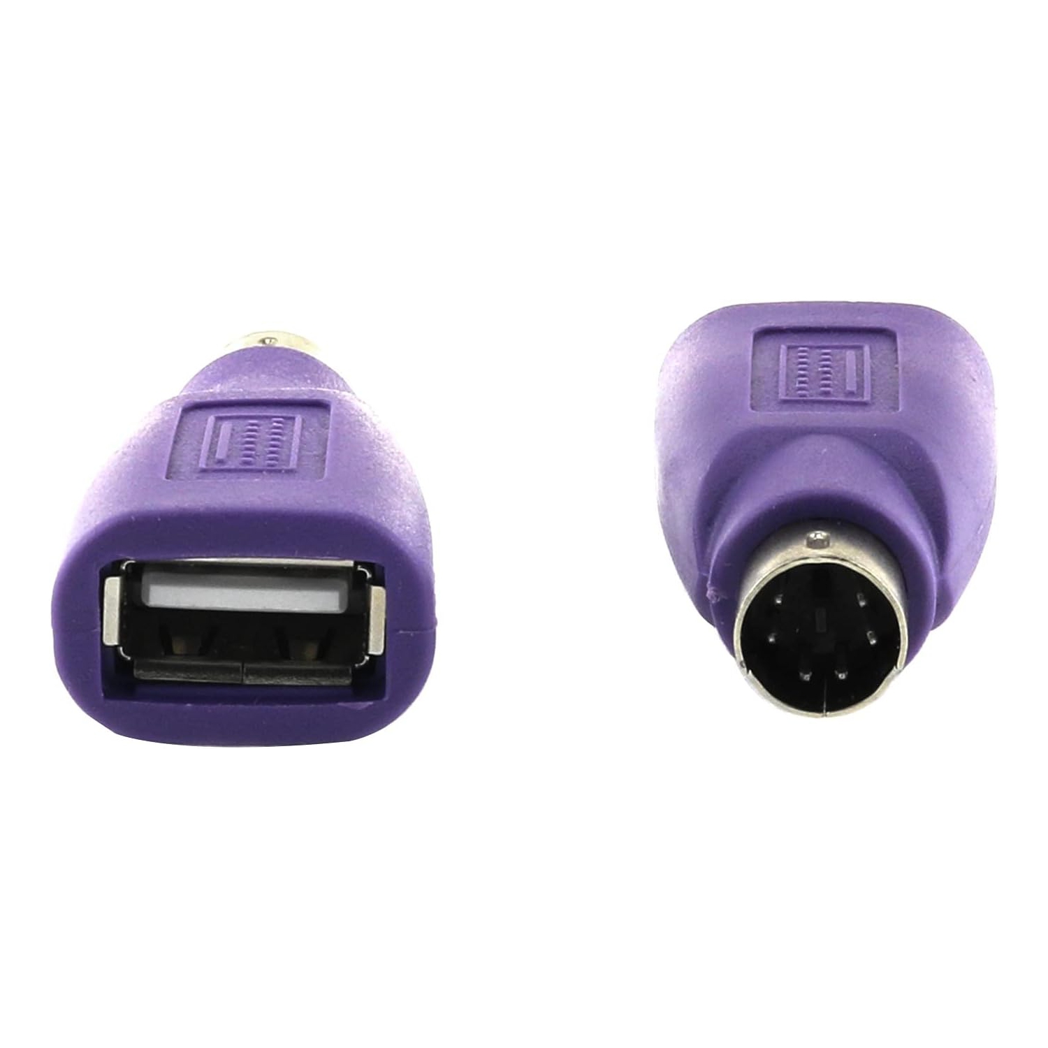 USB to PS2 Adapter 2PCS Purple USB Female to PS/2 Male Converter Adapter for Mouse and Keyboard