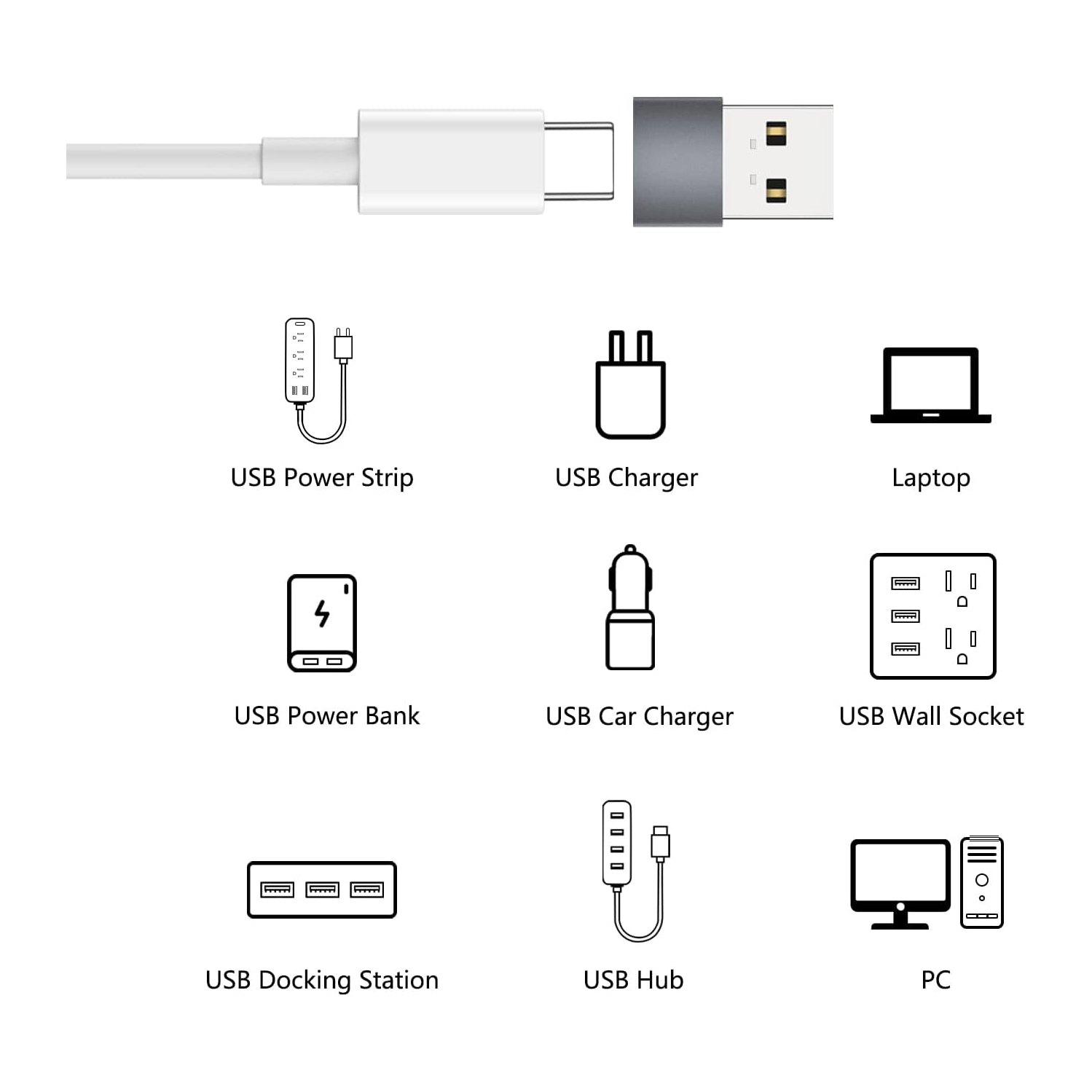 n USB C to USB Adapter, USB-C Female to USB Male, USB Type C Female to USB OTG Adapter for MacBook Pro 2015, MacBook Air 2017, iPhone 13 Pro Max,