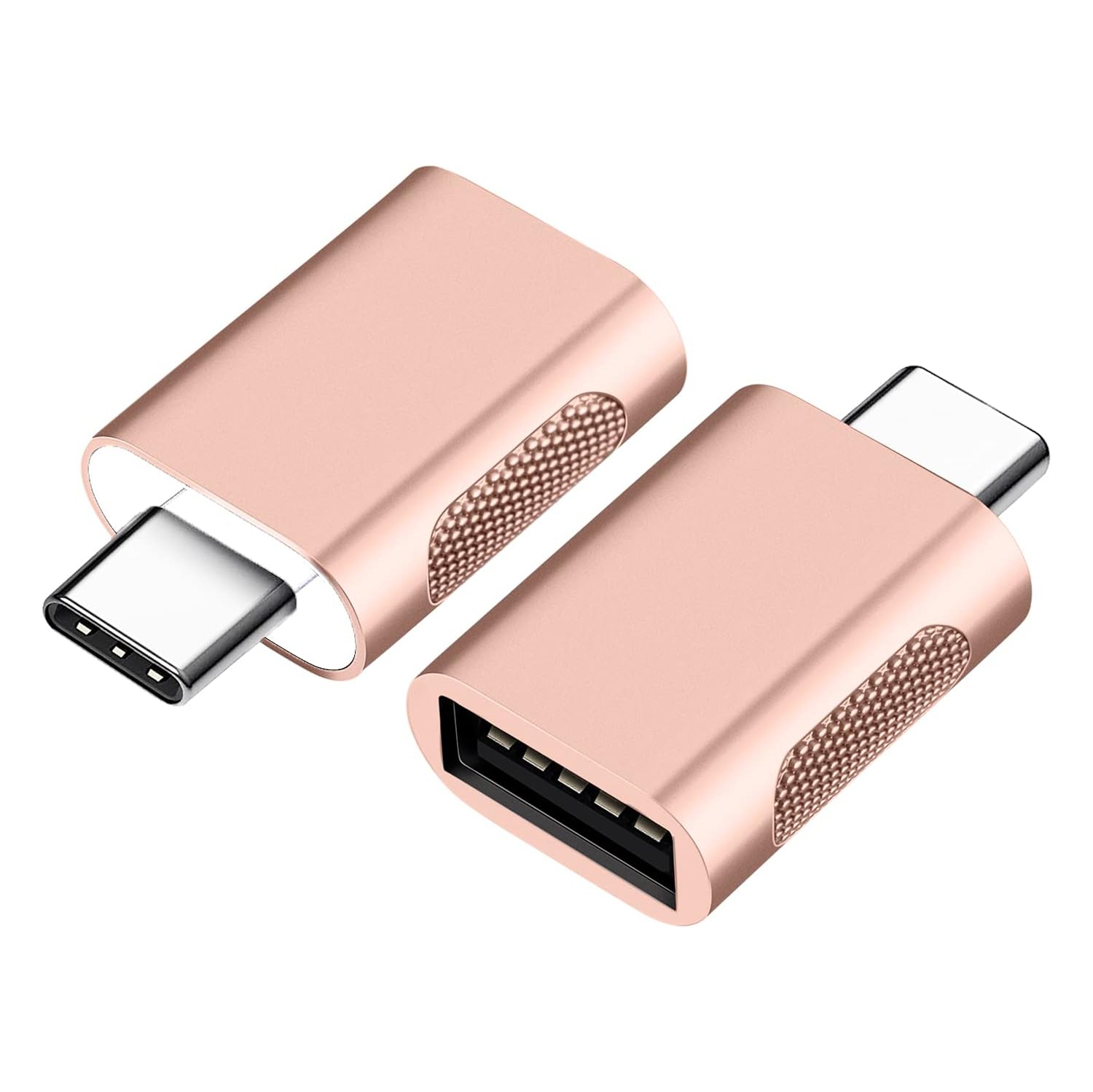Ombriatech USB A to USB C Adapter for MacBook, Tesla, Laptops and More (Rose Gold)