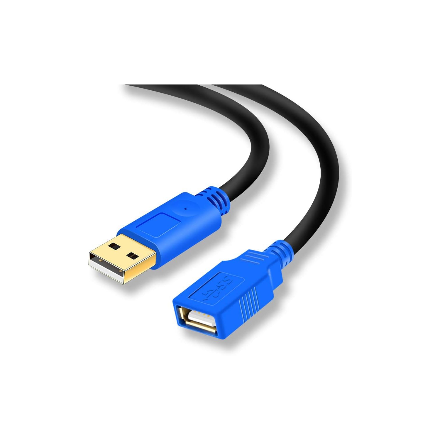 USB 2.0 Extension Cable 10ft,H USB Extension Cables - Extra Long USB 2.0 A Male to A Female Cable,for Printer, Keyboard, Game Console, Loudspeaker,