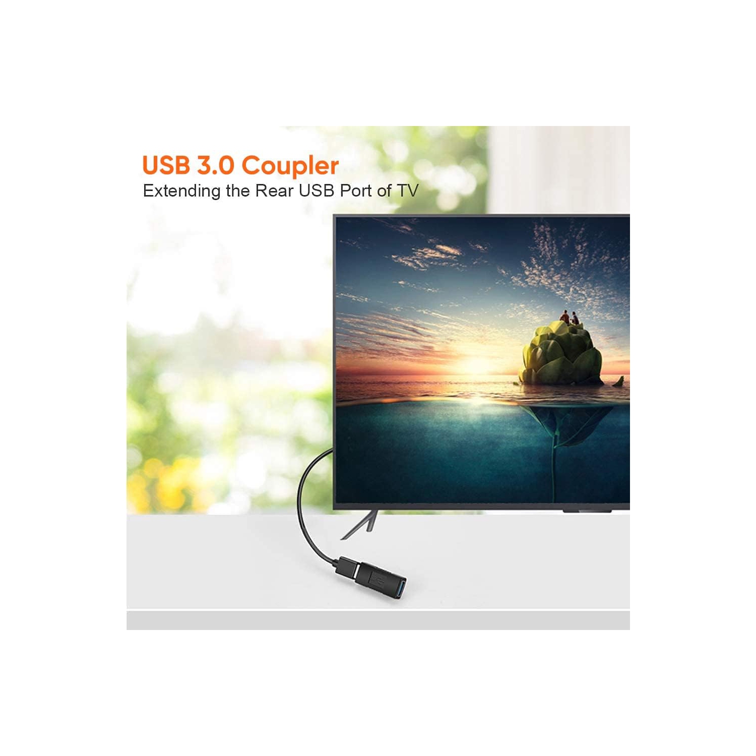 Coupleur USB 3,0, adaptateur USB femelle vers femelle USB 3,0 type A femelle vers femelle Adaptateur d'extension USB 3,0 SuperSpeed, noir, paq. 2