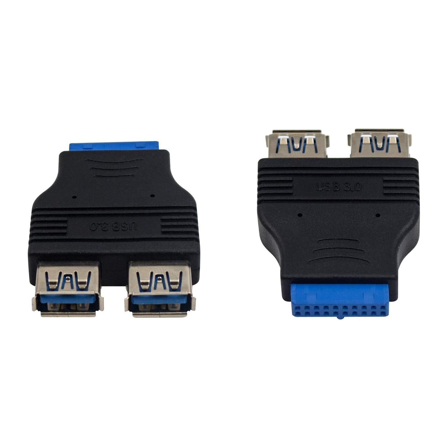 D USB 3.0 Motherboard Adapter 2 Pack, Internal USB 3.0 Header Splitter Adapter, USB 3.0 Female Mount Panel to Motherboard 20pin Female for PC