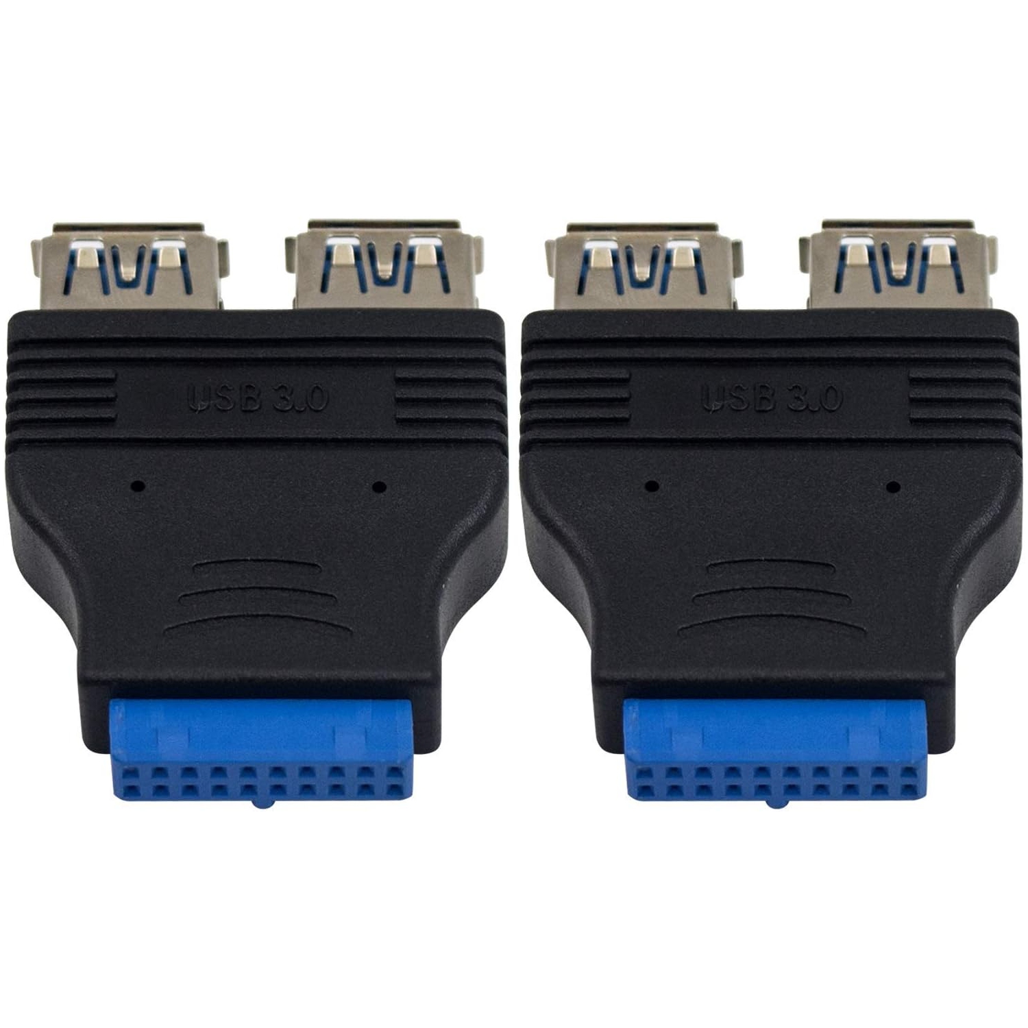 D USB 3.0 Motherboard Adapter 2 Pack, Internal USB 3.0 Header Splitter Adapter, USB 3.0 Female Mount Panel to Motherboard 20pin Female for PC