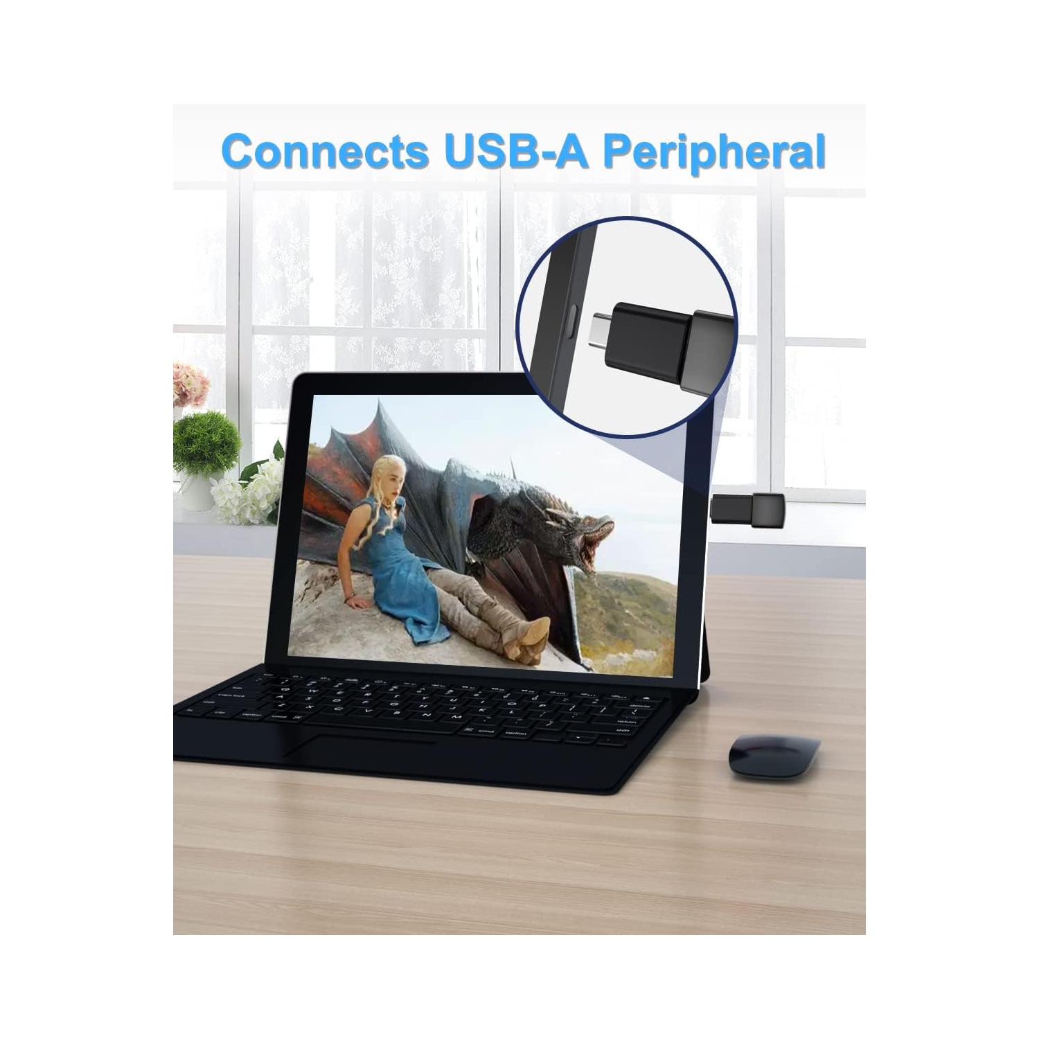 B USB C to USB Adapter 3 Pack,Type C Male to USB A 3.0 Female Adapter,Thunderbolt 3 4 OTG Converter for MacBook Pro,iPhone 15,iPad 10 Air 4 4th 5 5th