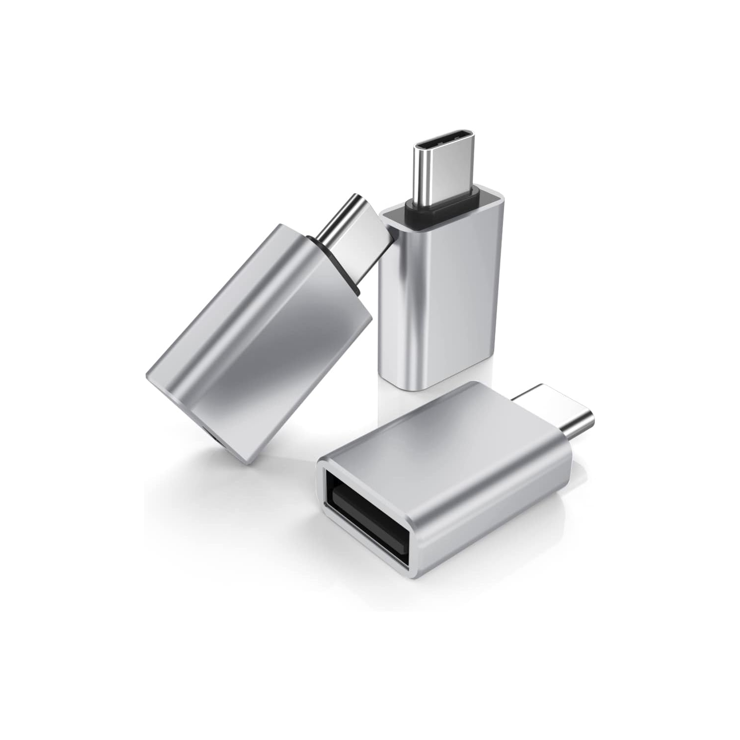 B USB C to USB Adapter 3 Pack,Type C Male to USB A 3.0 Female Adapter,Thunderbolt 3 4 OTG Converter for iPad Pro 10 Air 4 5 Mini